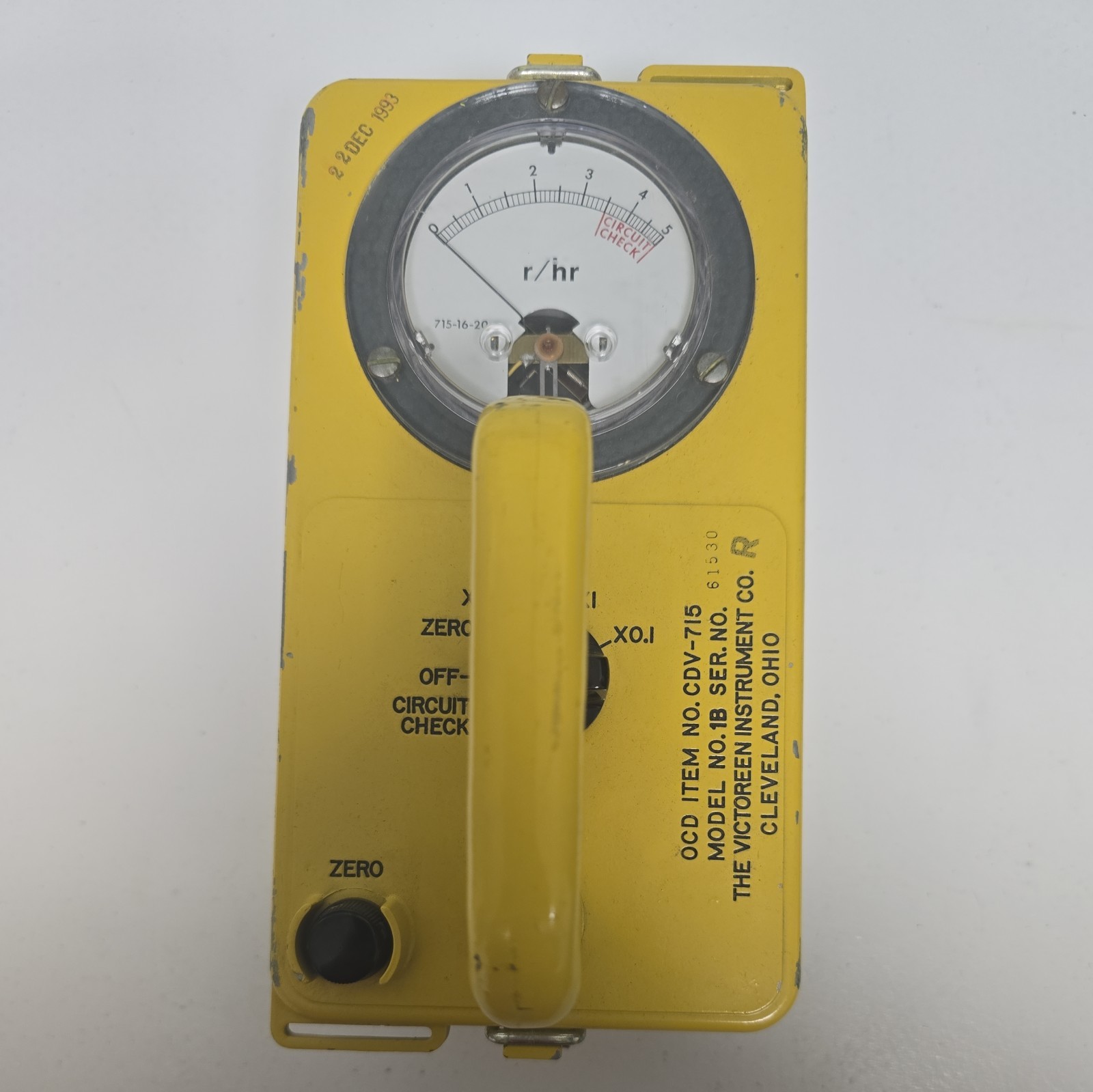 Vintage Civil Defence Geiger Counter CDV-715 Model No 1A- UNTESTED  CORRSION