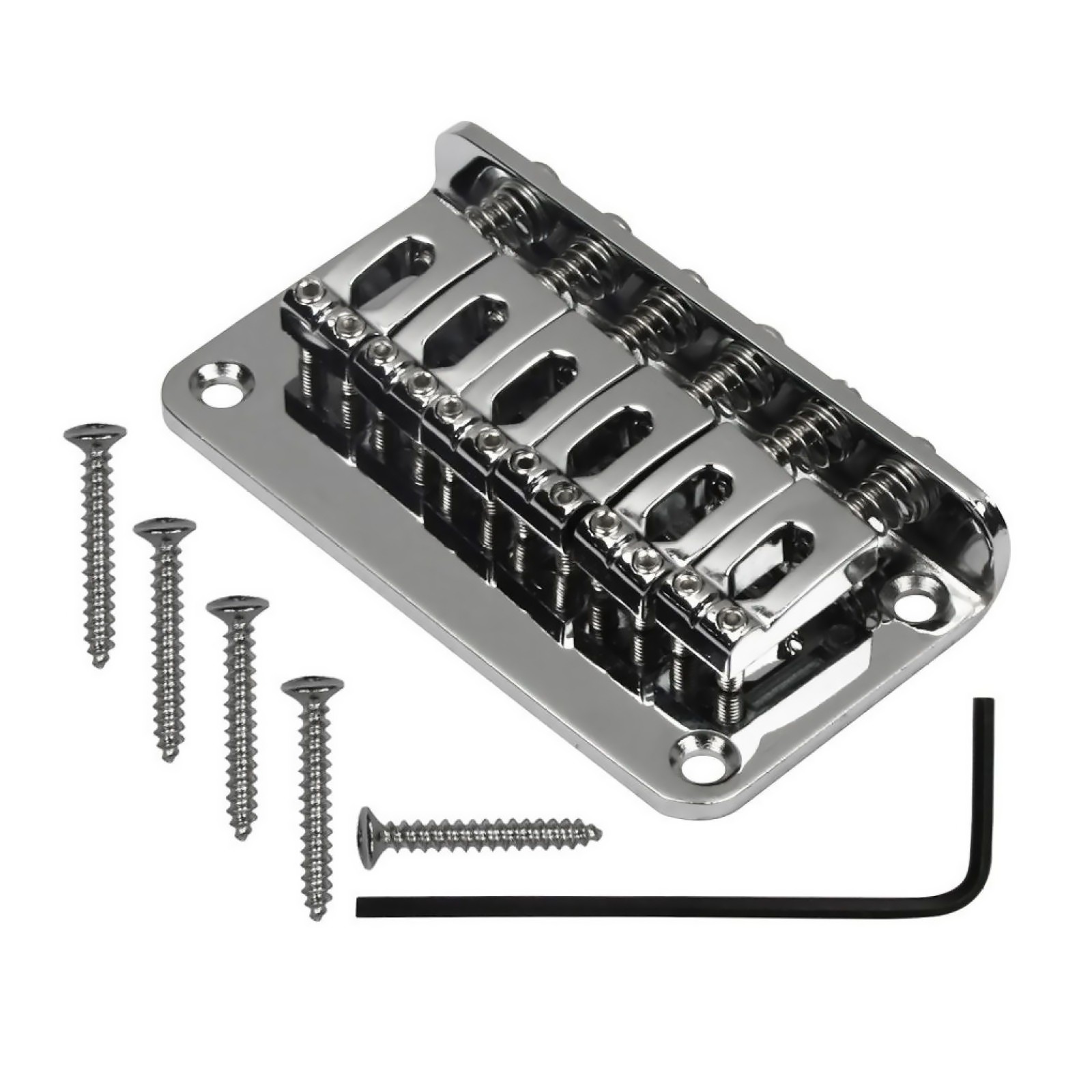 For Electric Guitar Chrome Fixed Guitar Bridge 78mm 6 Saddle Hardtail Bridge