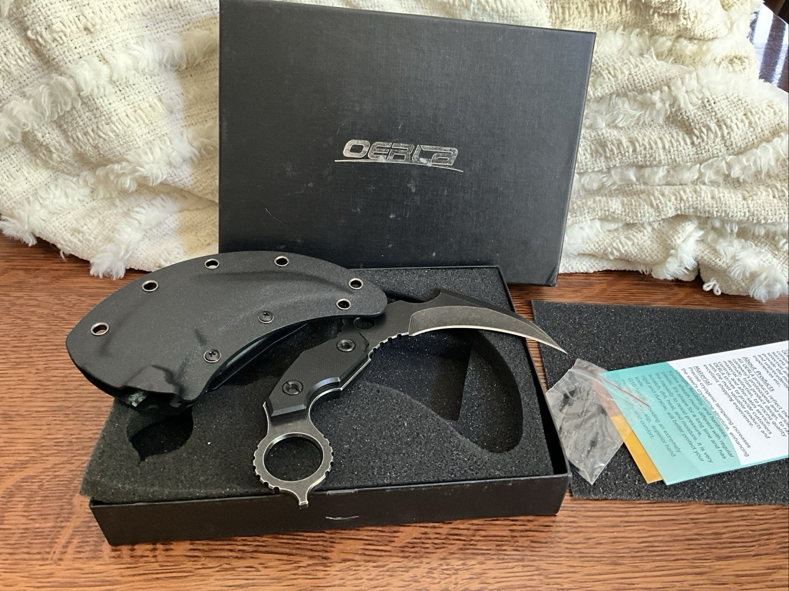 Ol0019be Double Edge Karambit Tactical Knife Full Tang 420hc Stonewashed Stainle Ol0019be Double Edge Karambit Tactical Knife Full Tang 420hc Stonewashed Stainle