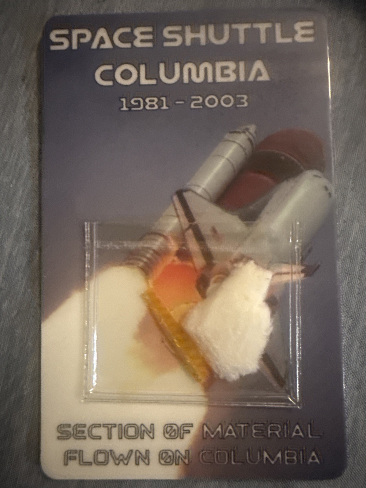 Space Shuttle Columbia Flown Material Collectible Card 1981-2003