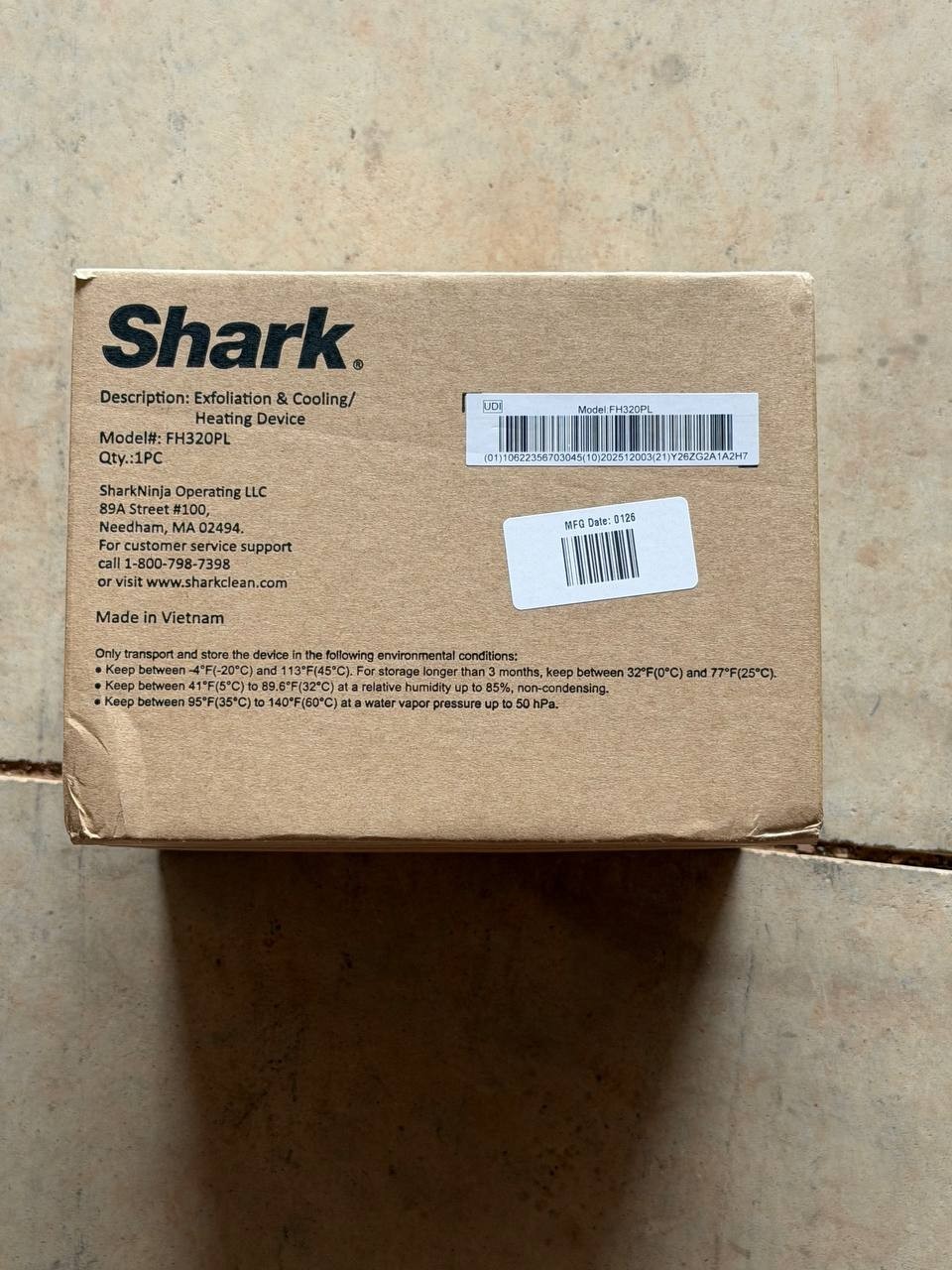 NEW Shark CryoGlow Exfoliation Cooling & Heating Device – FH320 – Brand New