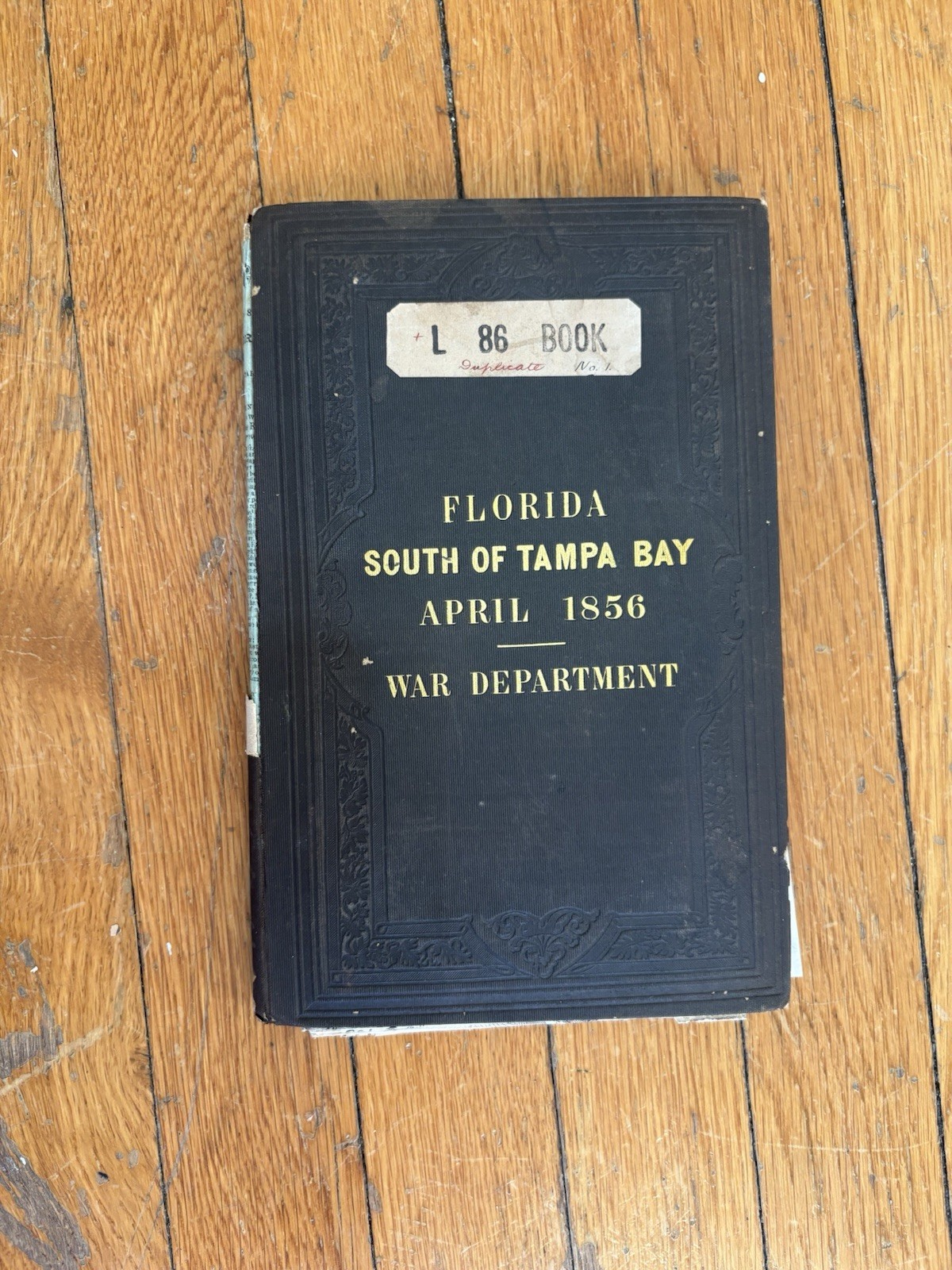 War Department Florida South Tampa Bay Military Map 1856 Hardcover civil war