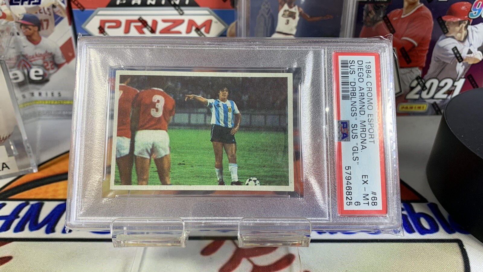 1984 Cromo Esport Diego Maradona PSA 6 Argentina World Cup
