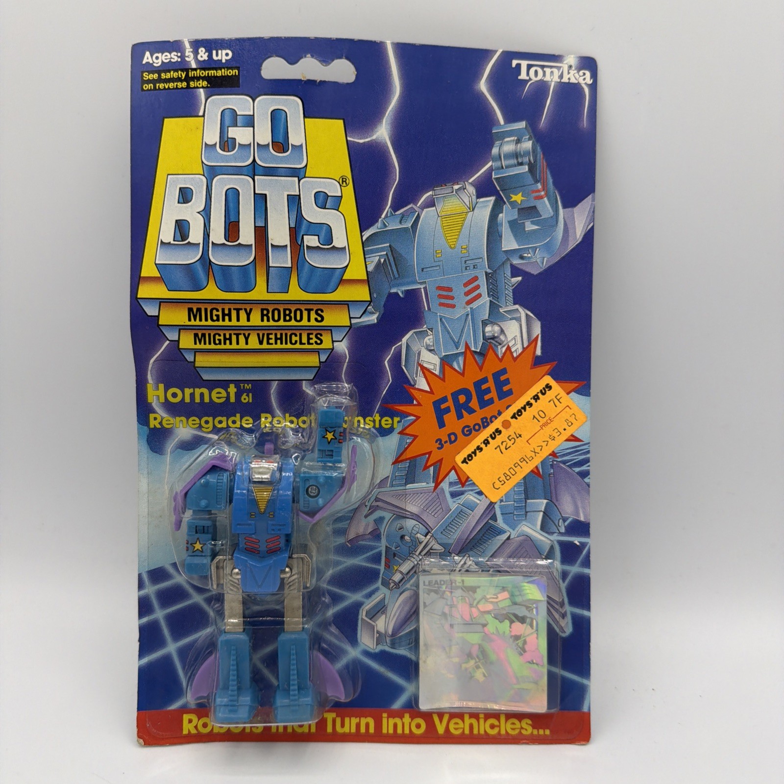 RARE 1985 Vintage Tonka Go Bots Hornet #61 Renegade Robot Monster Series 3 NOS 