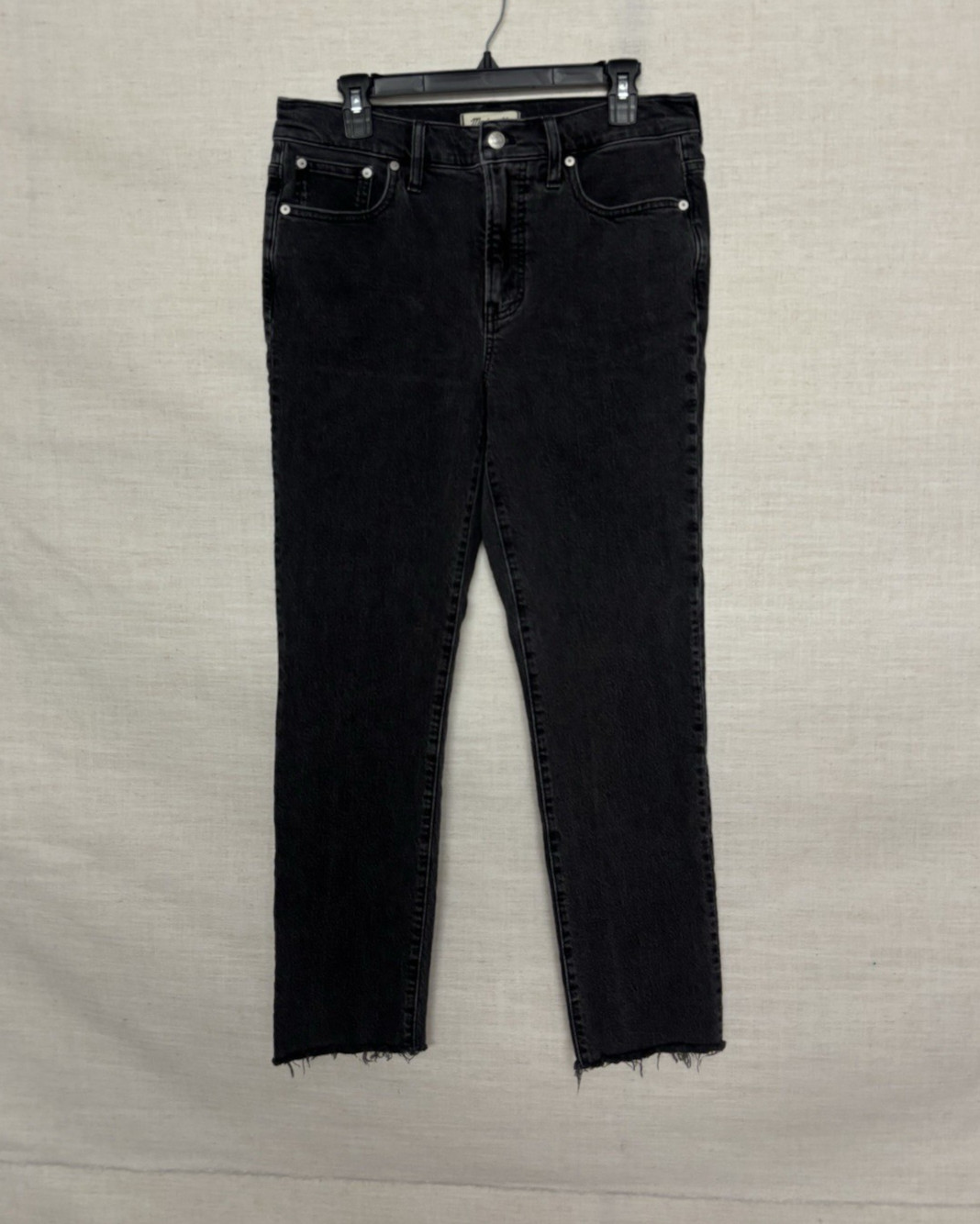 Madewell Jeans 29 T Black Mid Rise Perfect Vintage Jean Raw Edge Madewell Jeans 29 T Black Mid Rise Perfect Vintage Jean Raw Edge