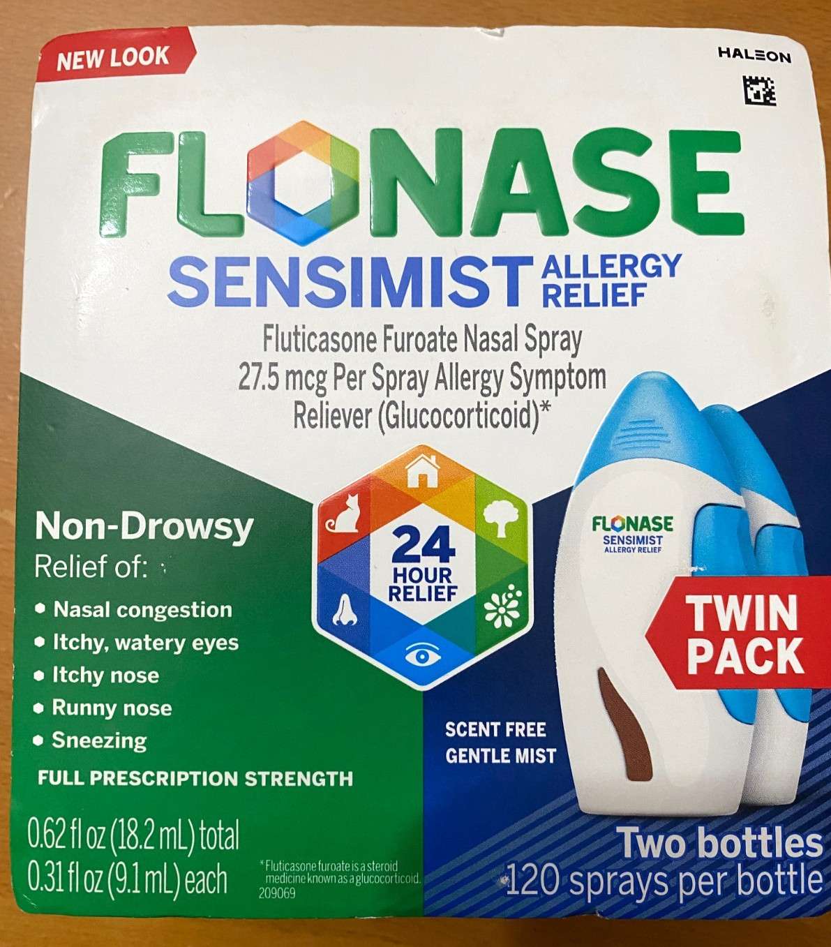 FLONASE Sensimist Allergy Relief TWIN PACK 240/spray EXP: 01/2028 FLONASE Sensimist Allergy Relief TWIN PACK 240/spray EXP: 01/2028