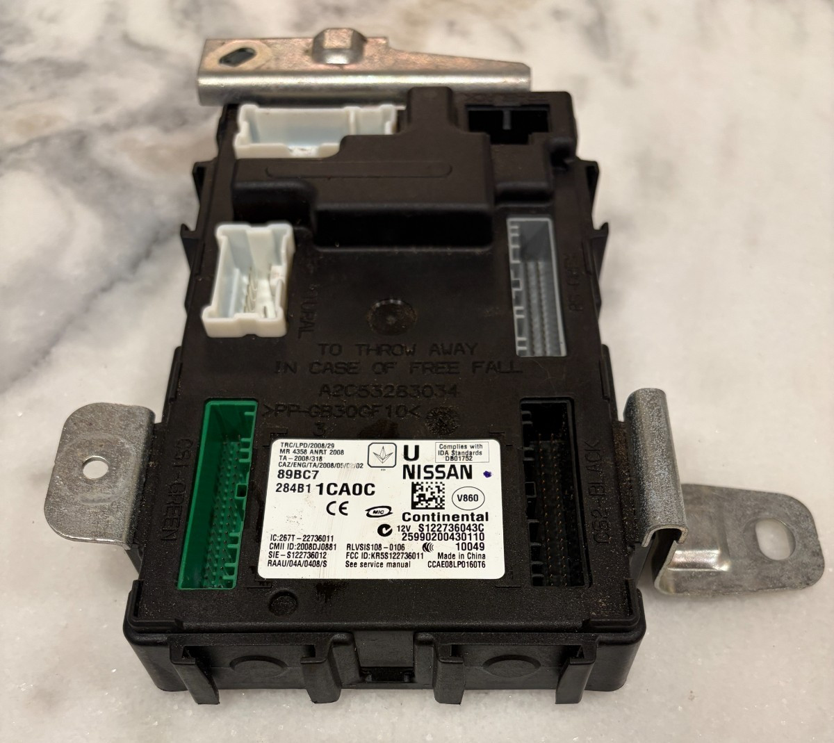 2009-2011 INFINITI EX35 FX35 FX50 BCM BODY CONTROL MODULE 284B1-1CA0C