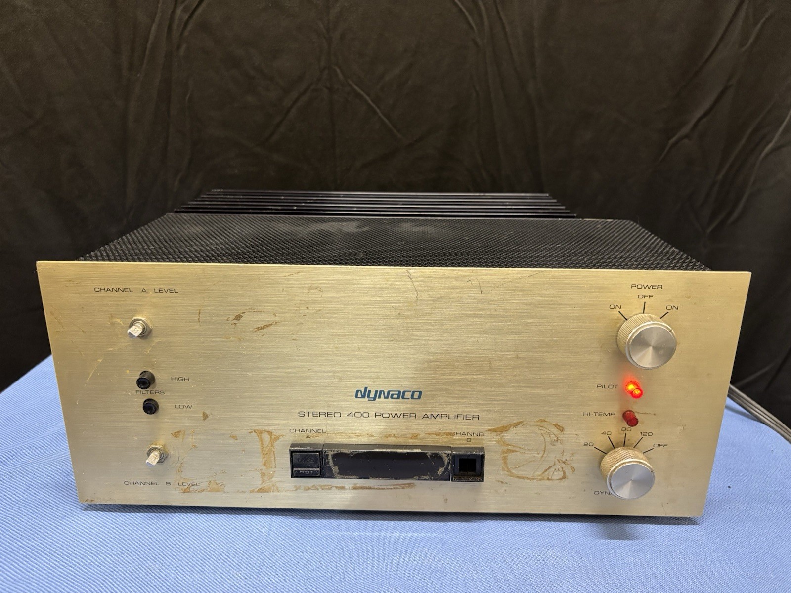 Vintage DYNACO Stereo 400 POWER AMPLIFIER - 2 Channel Turns On Not Tested