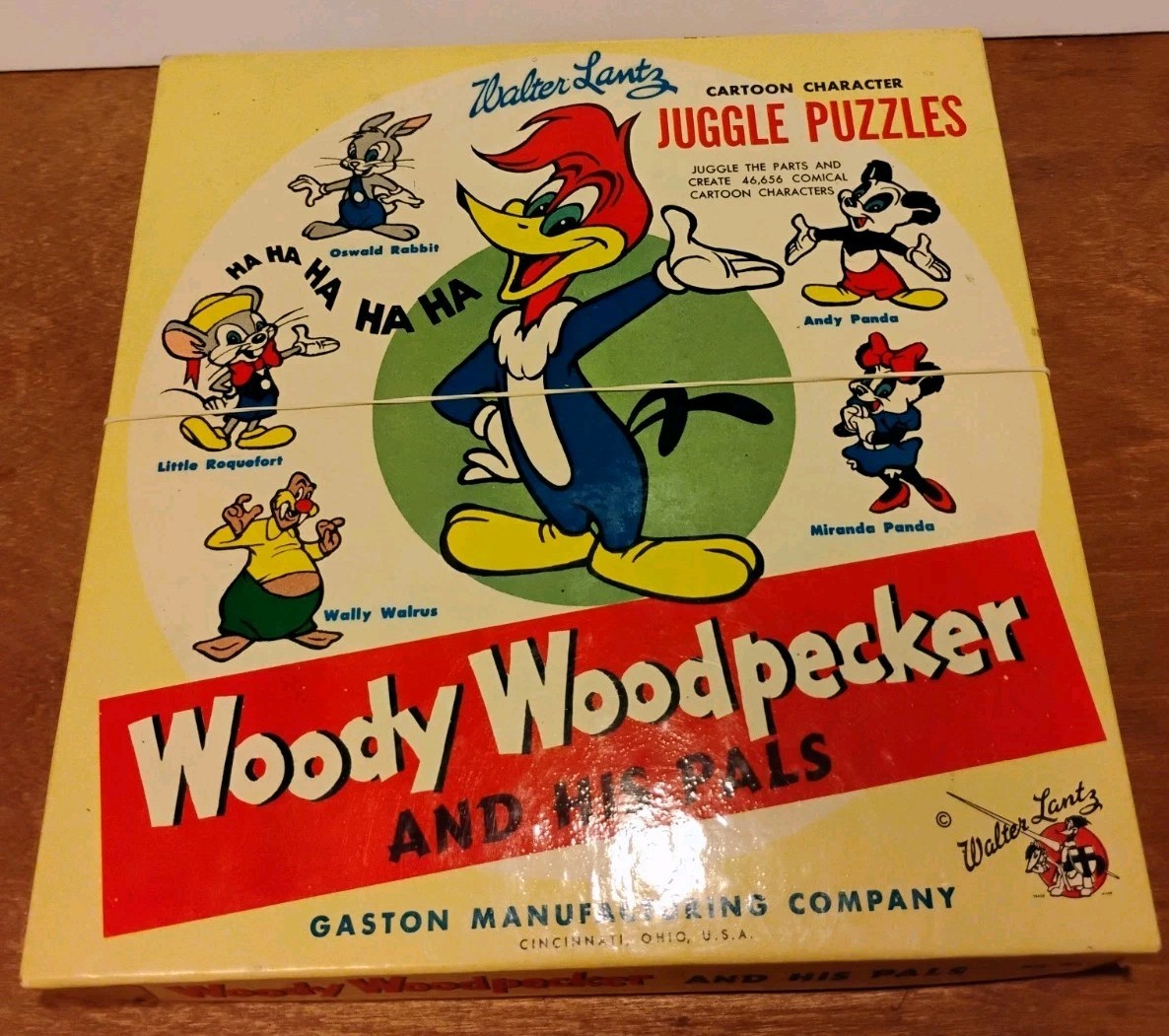 Vintage 1957 Woody Woodpecker and His Pals Juggle Puzzle Gaston Complete 36pc
