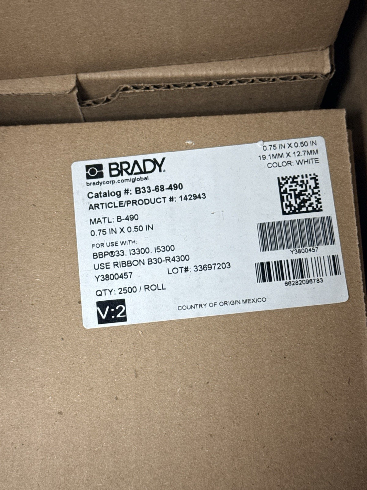 Brady B33-68-490 Brady B33-68-490
