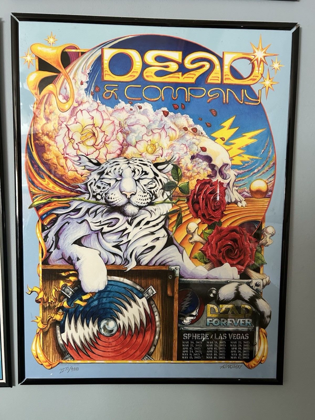 Dead & Company Dead Forever Sphere Las Vegas Poster AJ Masthay #2270/4000