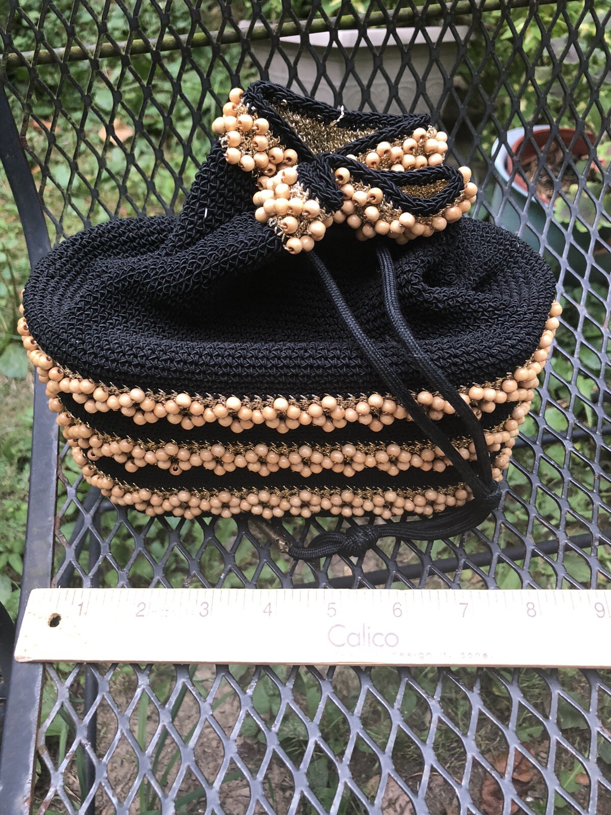 Vintage 60\'s - 70\'s  Black Knitted New