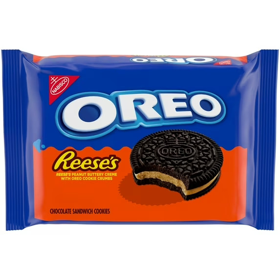 NEW OREO REESE'S PEANUT BUTTERY CREME CHOCOLATE SANDWICH COOKIES 12.35 OZ NEW OREO REESE'S PEANUT BUTTERY CREME CHOCOLATE SANDWICH COOKIES 12.35 OZ