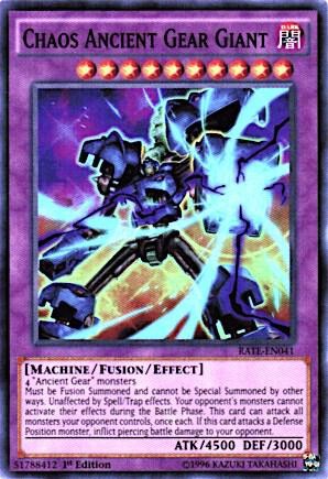 Yugioh Chaos Ancient Gear Giant 1st Edition Super Rare RATE-EN041 NM