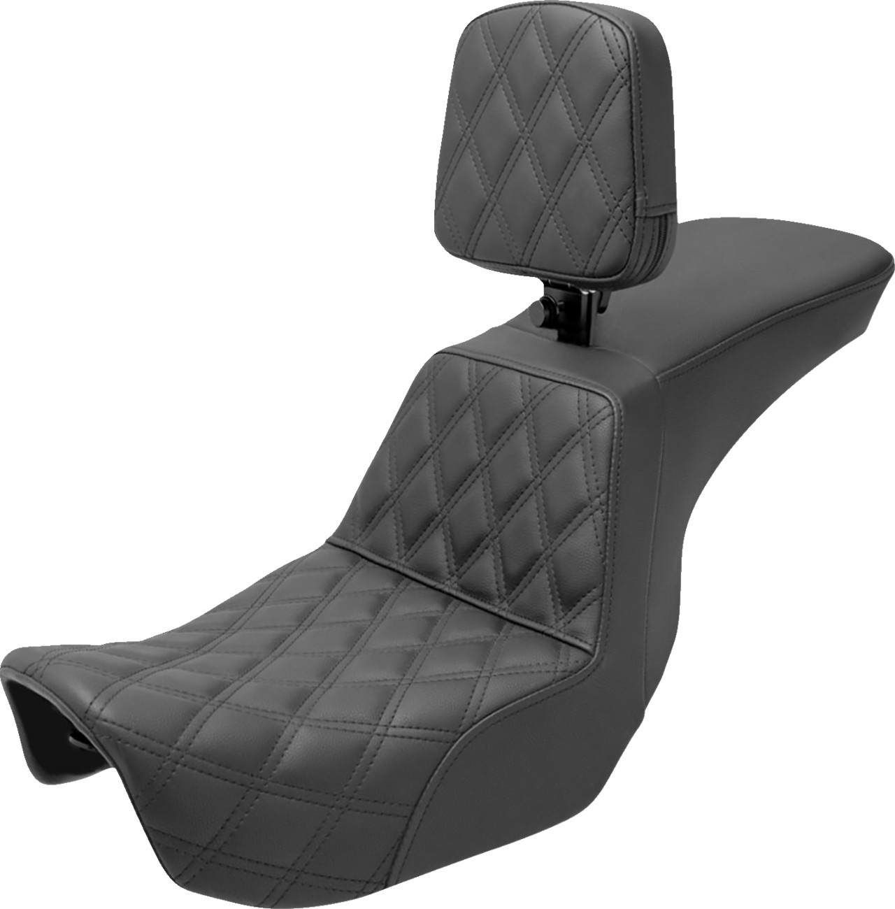 Saddlemen 806-04-192BR Tour Step-Up Seat Rider Backrest Lattice Stitch Dyna