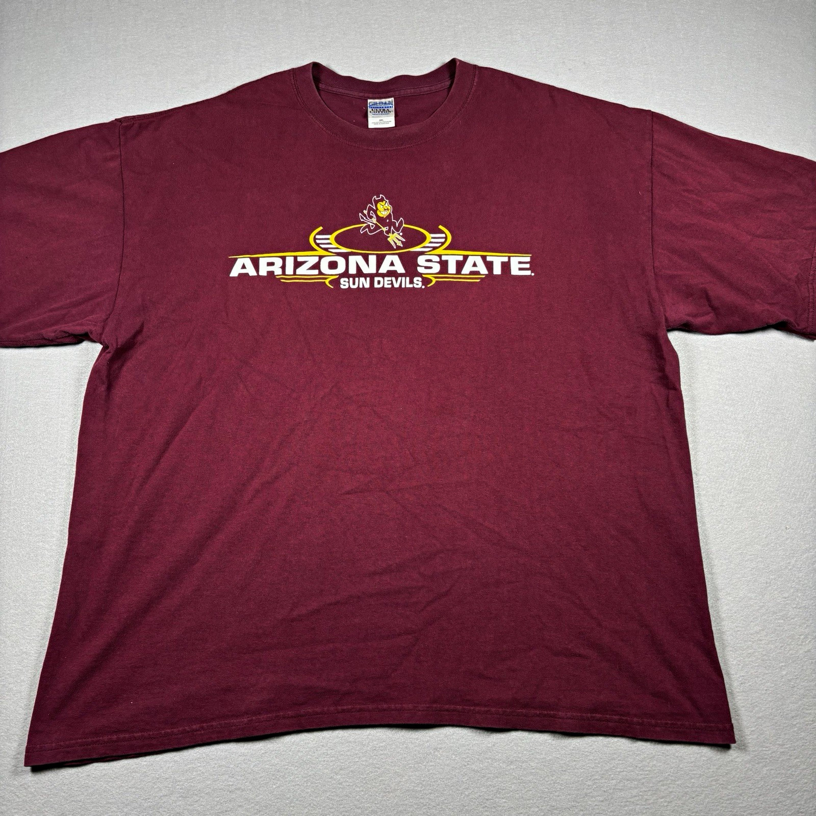 Vintage Arizona State Sun Devils Maroon T-Shirt Size 2XL Gildan Ultra Cotton