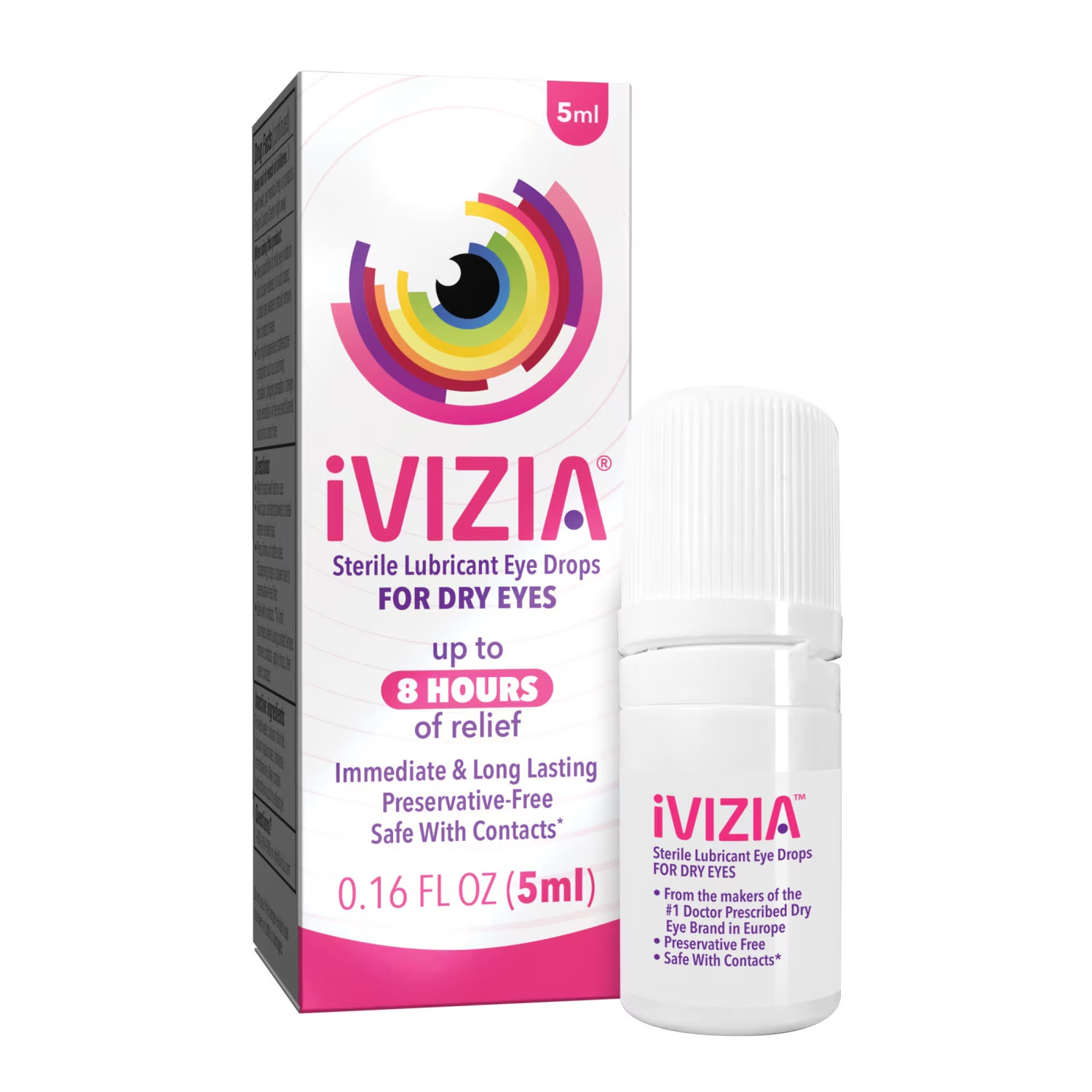 iVIZIA - Sterile Lubricant Eye Drops - For Dry Eyes - 8 Hours of Relief