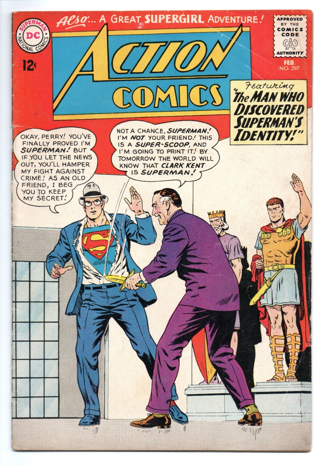 Action Comics # 297 1963. Superman. Supergirl 