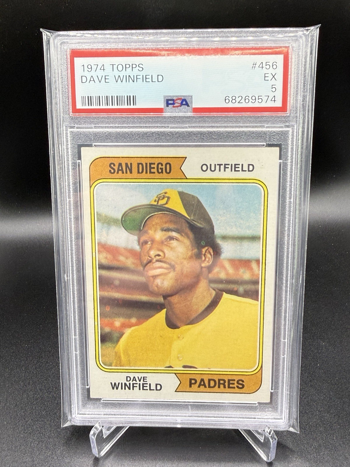 Topps 1974 Dave Winfield Rookie Base Set #456 San Diego Padres PSA 5