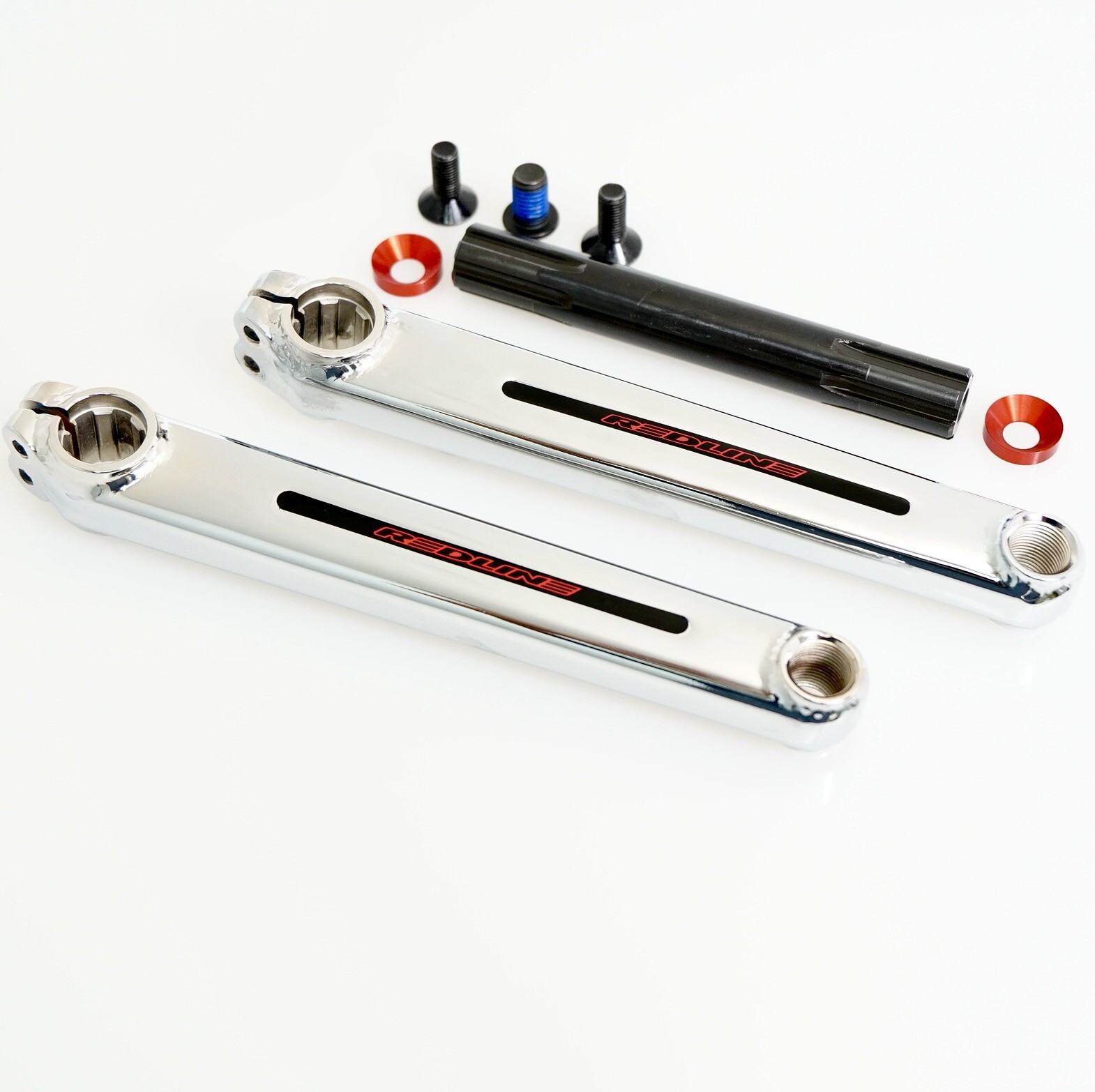 REDLINE FLIGHT BMX 3-piece Cranks Chrome Old School BMX Crank Arm - 175 or 180mm
