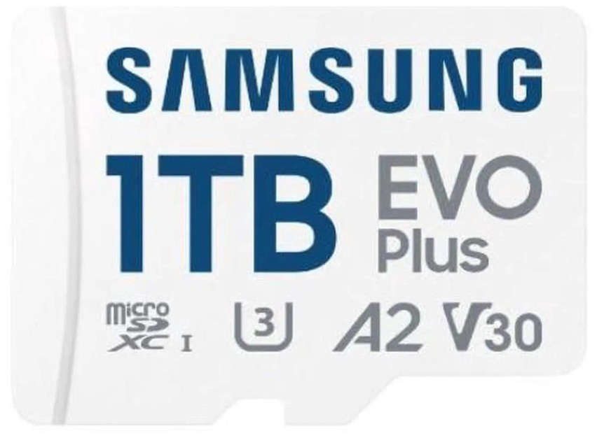 SAMSUNG EVO PLUS 1TB Micro SD MicroSDXC C10 UHS-I U3 A2 V30 130MB/s Memory Card SAMSUNG EVO PLUS 1TB Micro SD MicroSDXC C10 UHS-I U3 A2 V30 130MB/s Memory Card