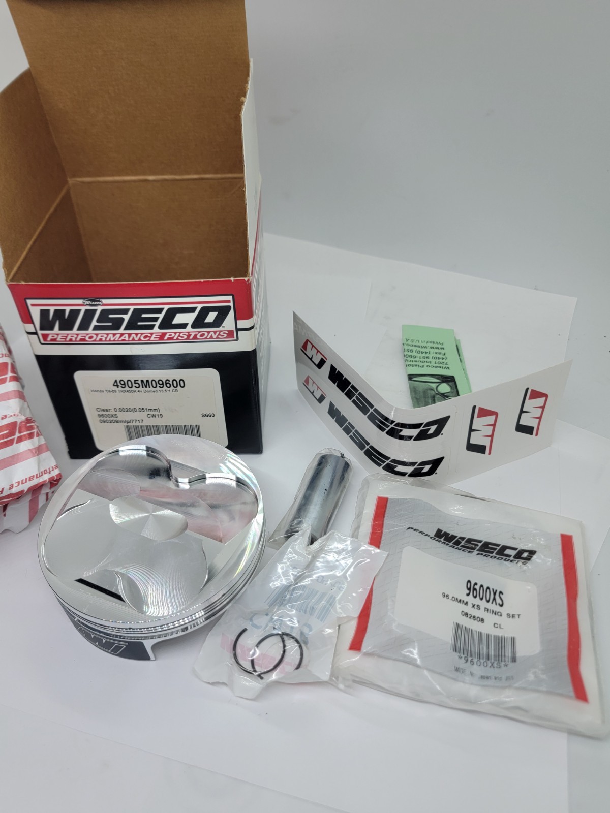 Wiseco Forged Piston & Ring Kit Honda TRX450R TRX 450R 06-09(R) 06-14(ER) 13.5:1 Wiseco Forged Piston & Ring Kit Honda TRX450R TRX 450R 06-09(R) 06-14(ER) 13.5:1