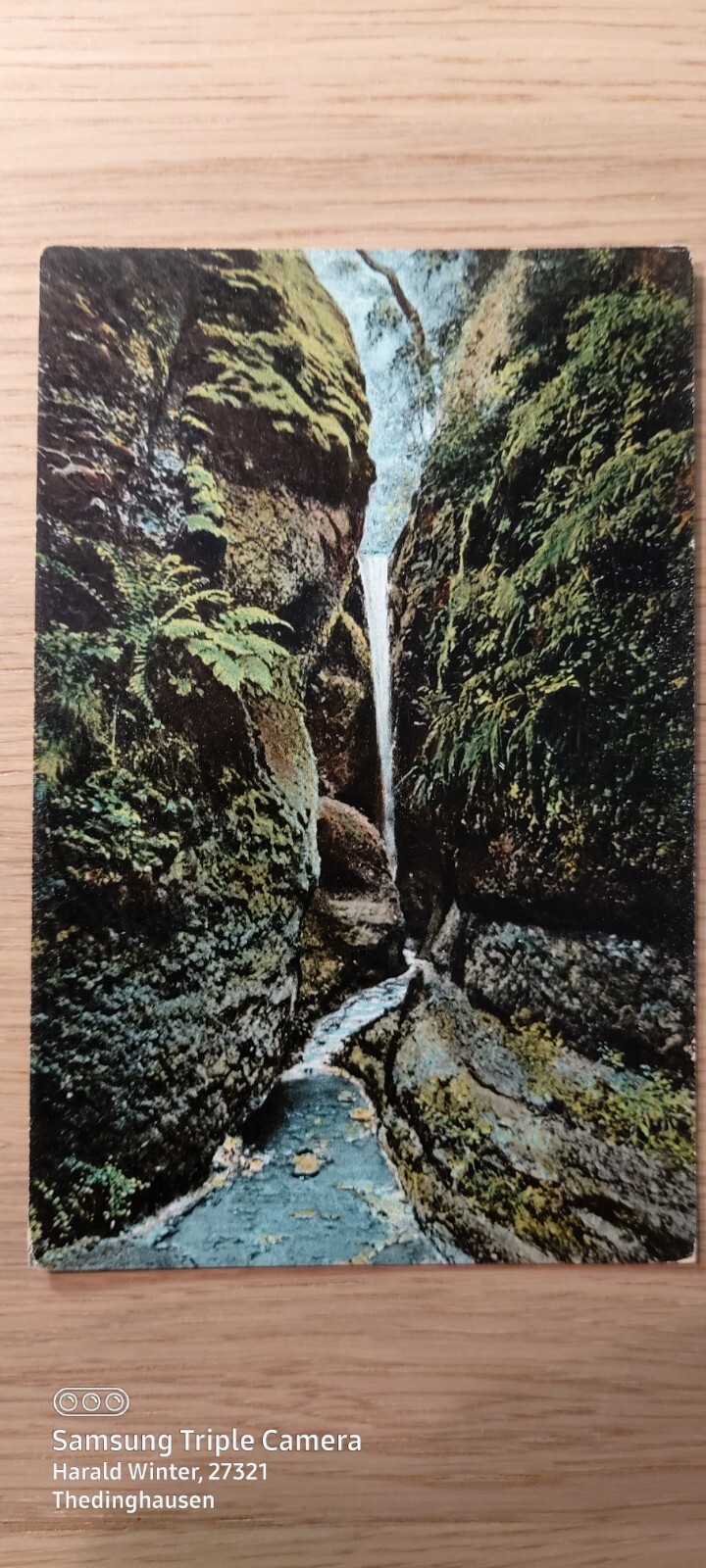 Postcard Eisenach waterfall Annatal ungel_1