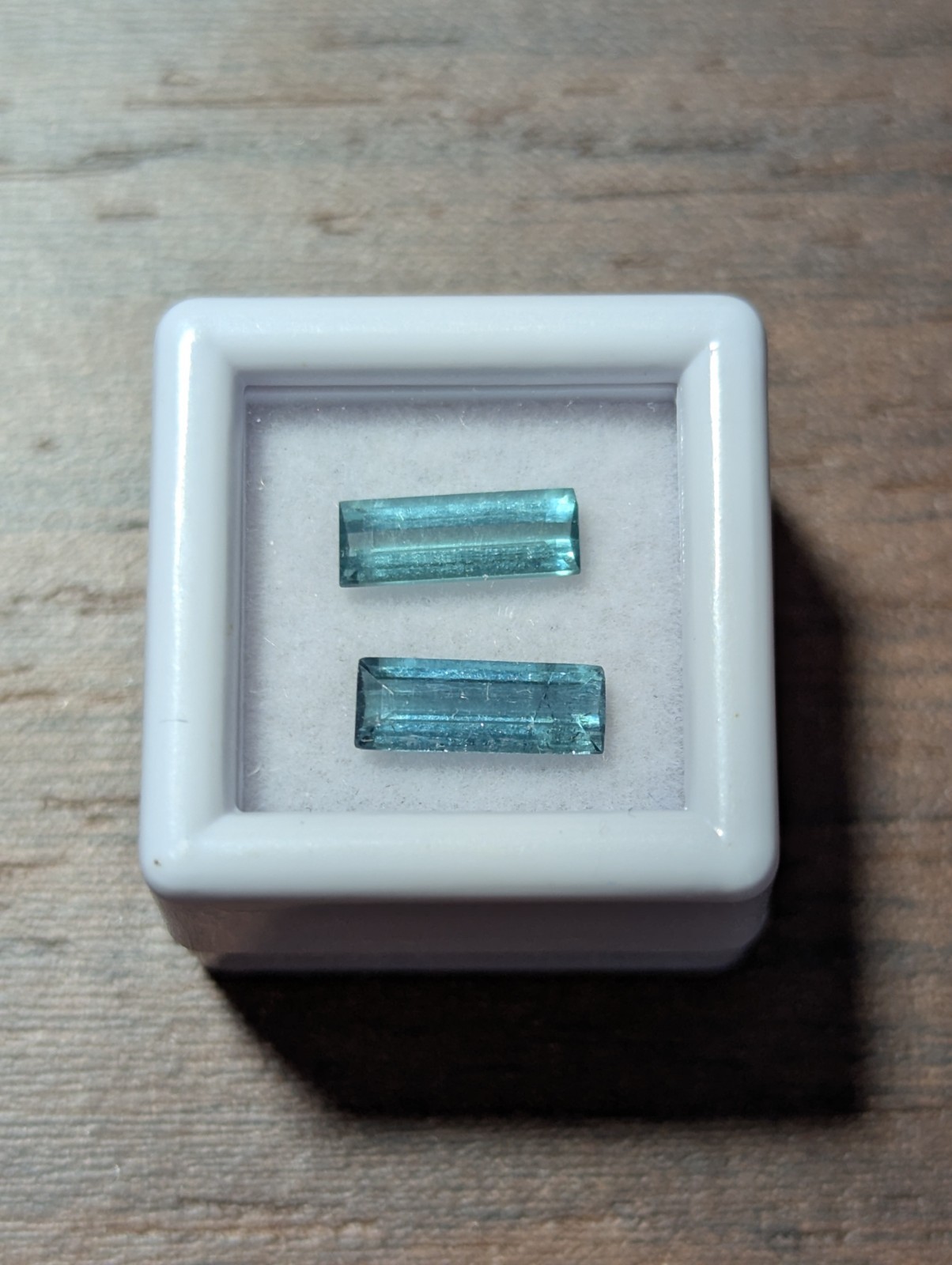 0.89ctw Natural Indicolite Blue Tourmaline Matched Pair Baguette Cut Afghanistan