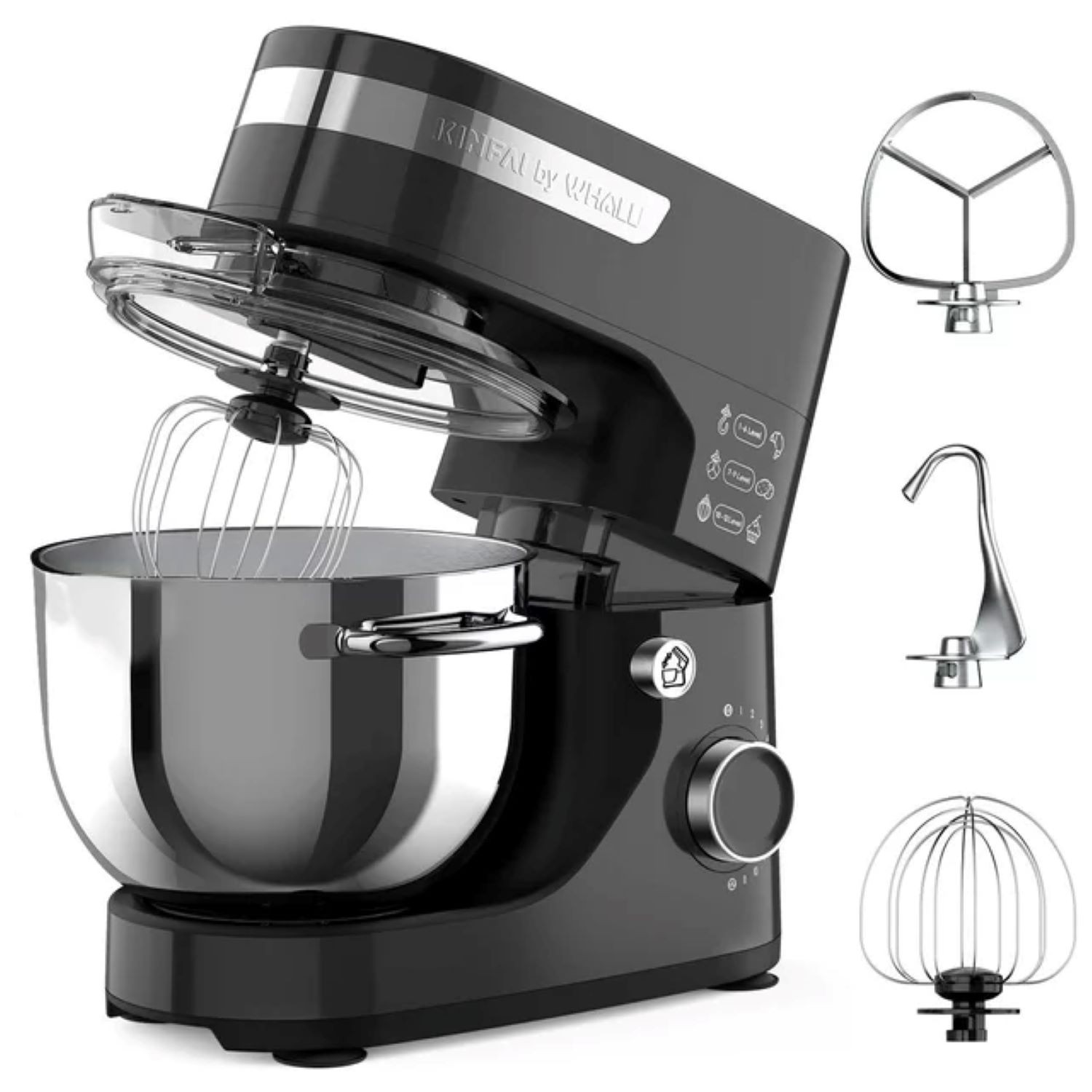 whall Stand Mixer - 5.5Qt 12-Speed Tilt-Head Electric Kitchen Mixer with Dough