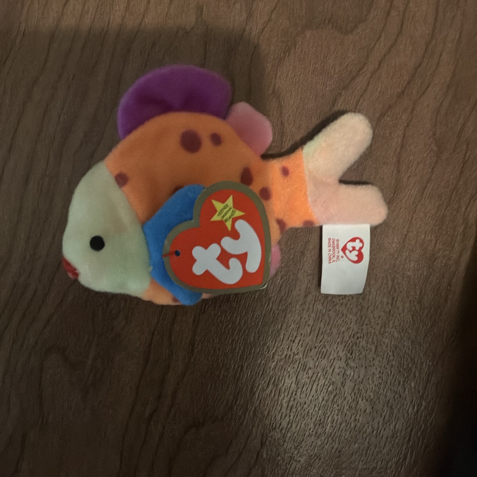 Ty Teenie Beanie Babies Lips the Fish Plush Retired 1997 Vintage Ty Teenie Beanie Babies Lips the Fish Plush Retired 1997 Vintage