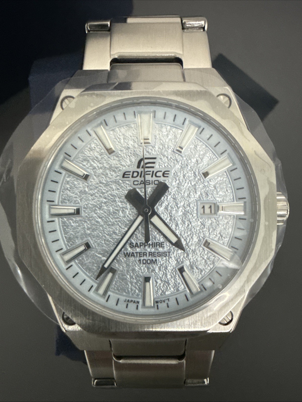 Casio Edifice EFR-S108DE-2AV Men's Slim Analog Watch Blue Steel New