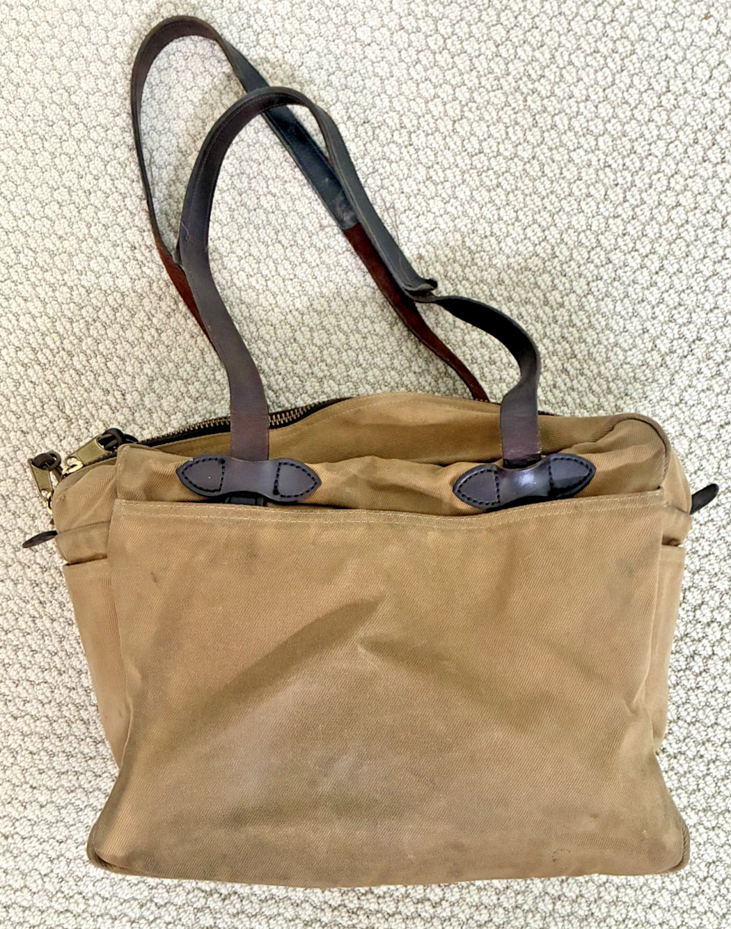 Filson Rugged Twill Zipper Tote Bag - Brown