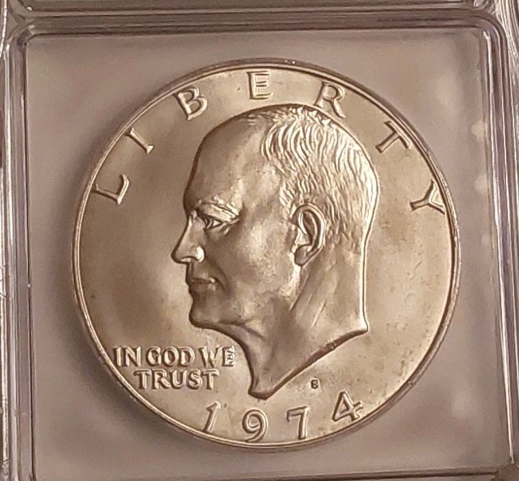 1974 S Eisenhower Dollar Silver ICG MS67 Super Clean Nice Luster Free Post 1974 S Eisenhower Dollar Silver ICG MS67 Super Clean Nice Luster Free Post