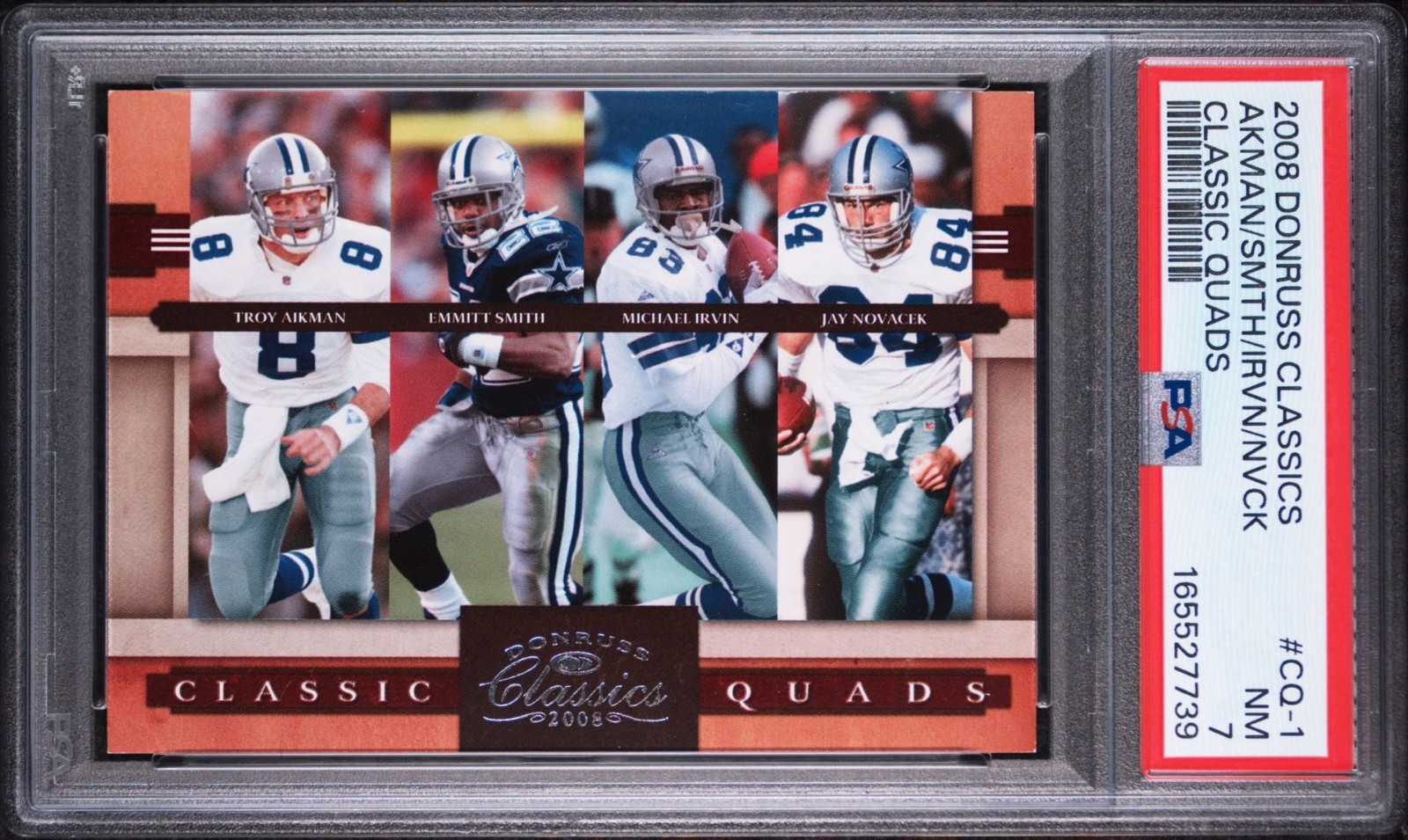 2008 DONRUSS CLASSICS CLASSIC QUADS #CQ-1 AKMAN/SMTH/IRVN/NVCK *PSA 7* #739/1000 2008 DONRUSS CLASSICS CLASSIC QUADS #CQ-1 AKMAN/SMTH/IRVN/NVCK *PSA 7* #739/1000