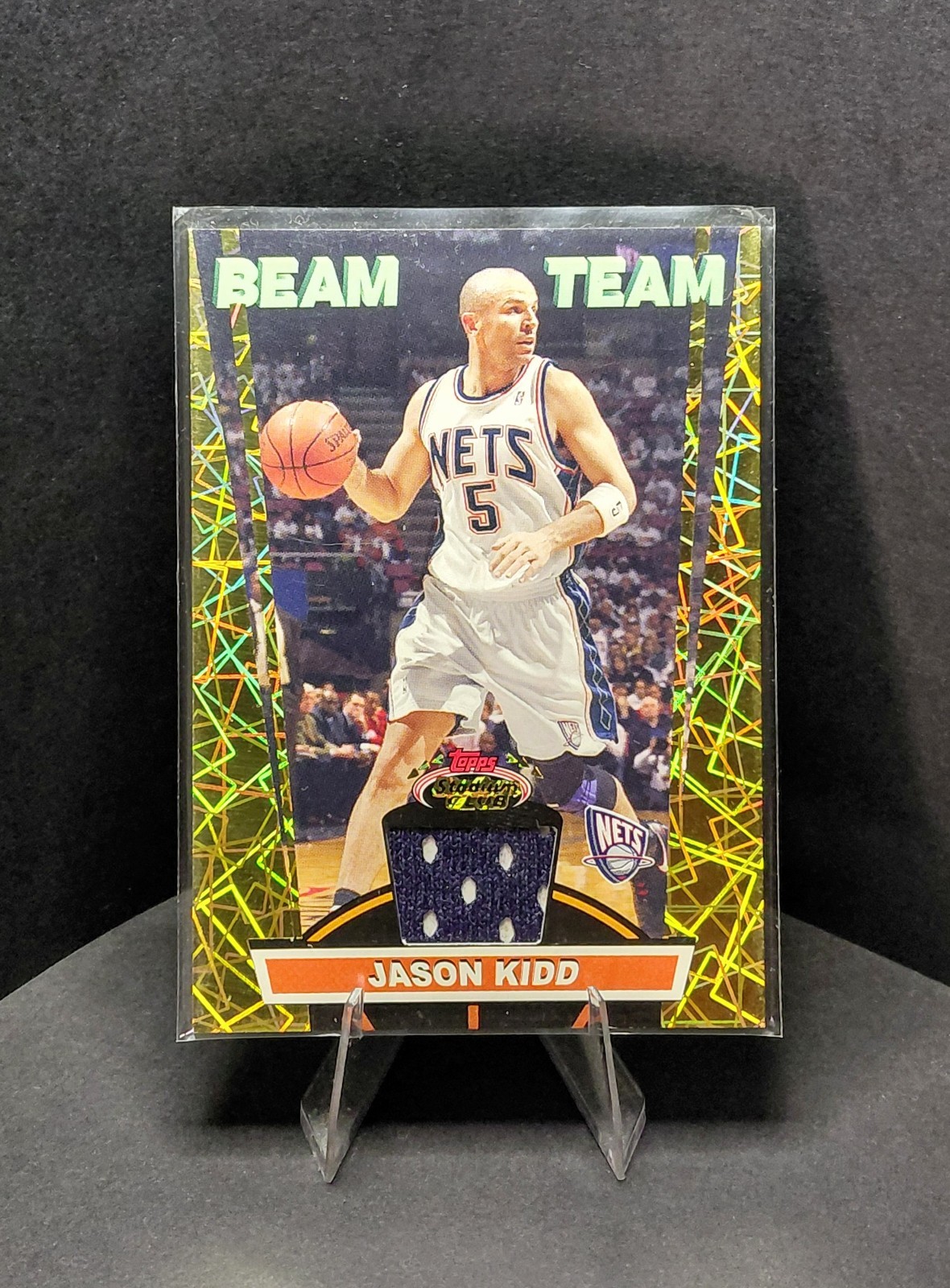 Jason Kidd /99 🔥 BEAM TEAM GOLD 2007-08 Topps Stadium Club NBA Game Worn Relic