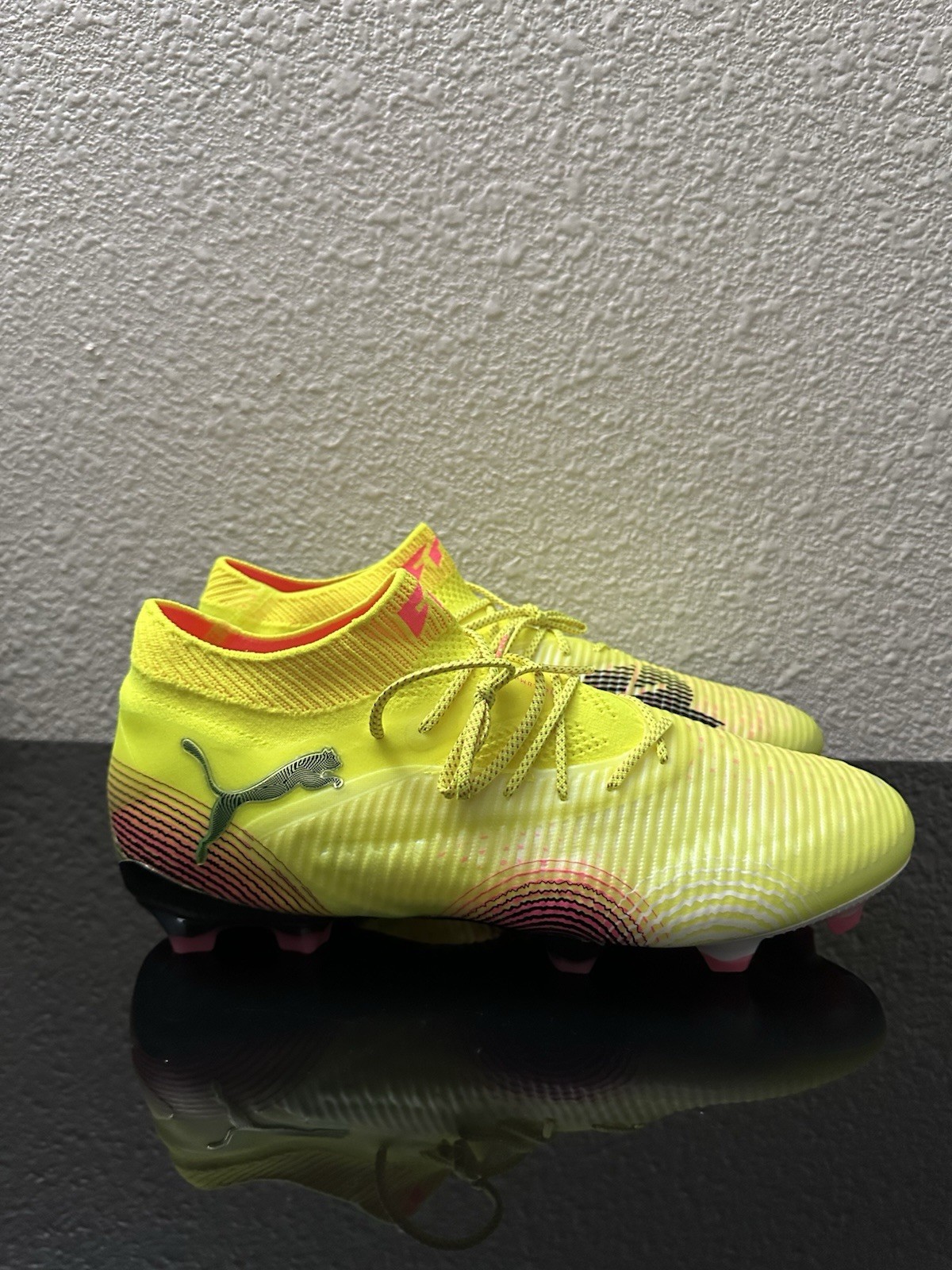 Puma Future 8 Ultimate FG Yellow Alert Black Sun Struck 108138 03 Men’s Size 11