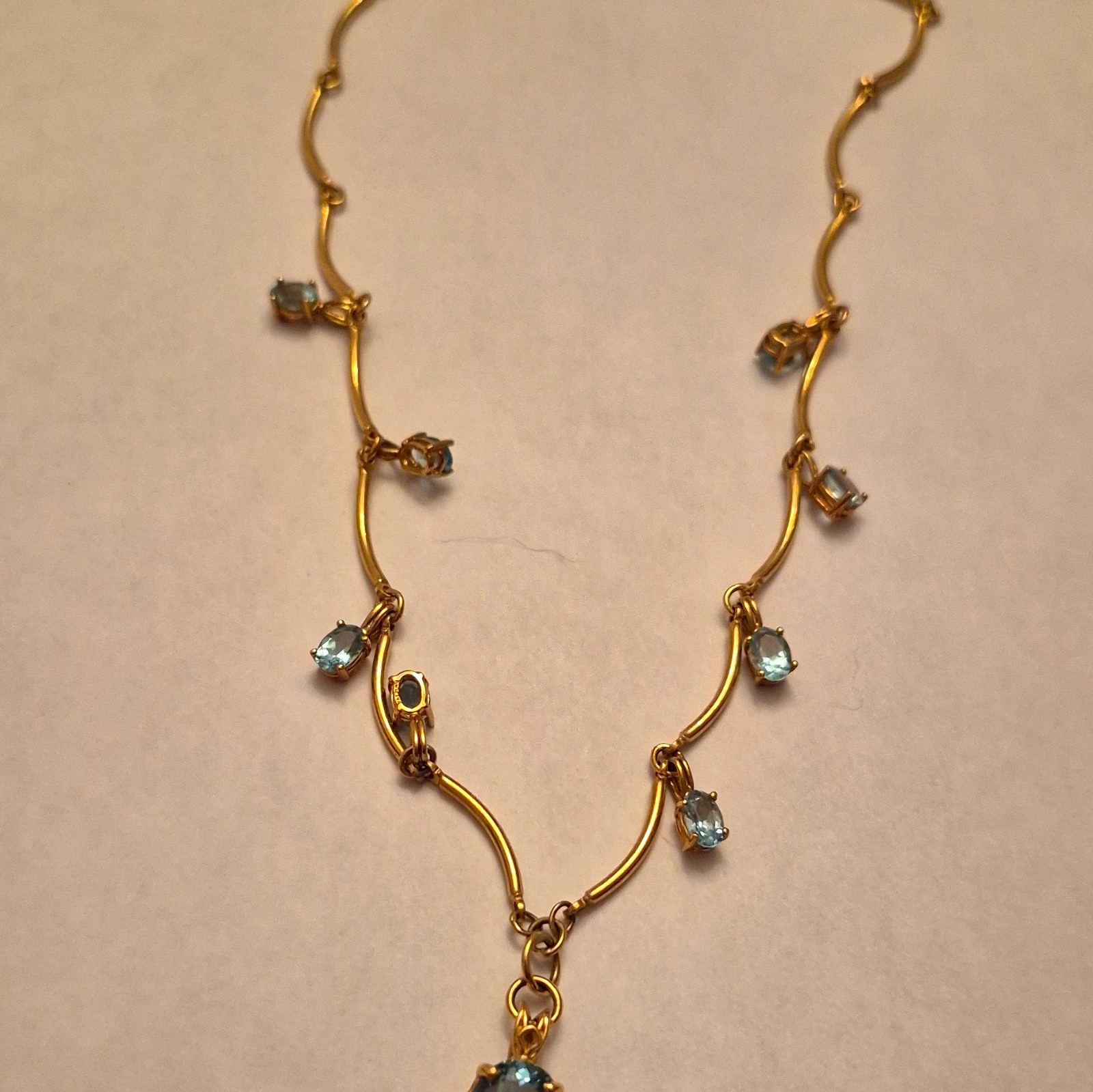 14k Yellow Gold Bar Link Chain Necklace 16\ 14k Yellow Gold Bar Link Chain Necklace 16\