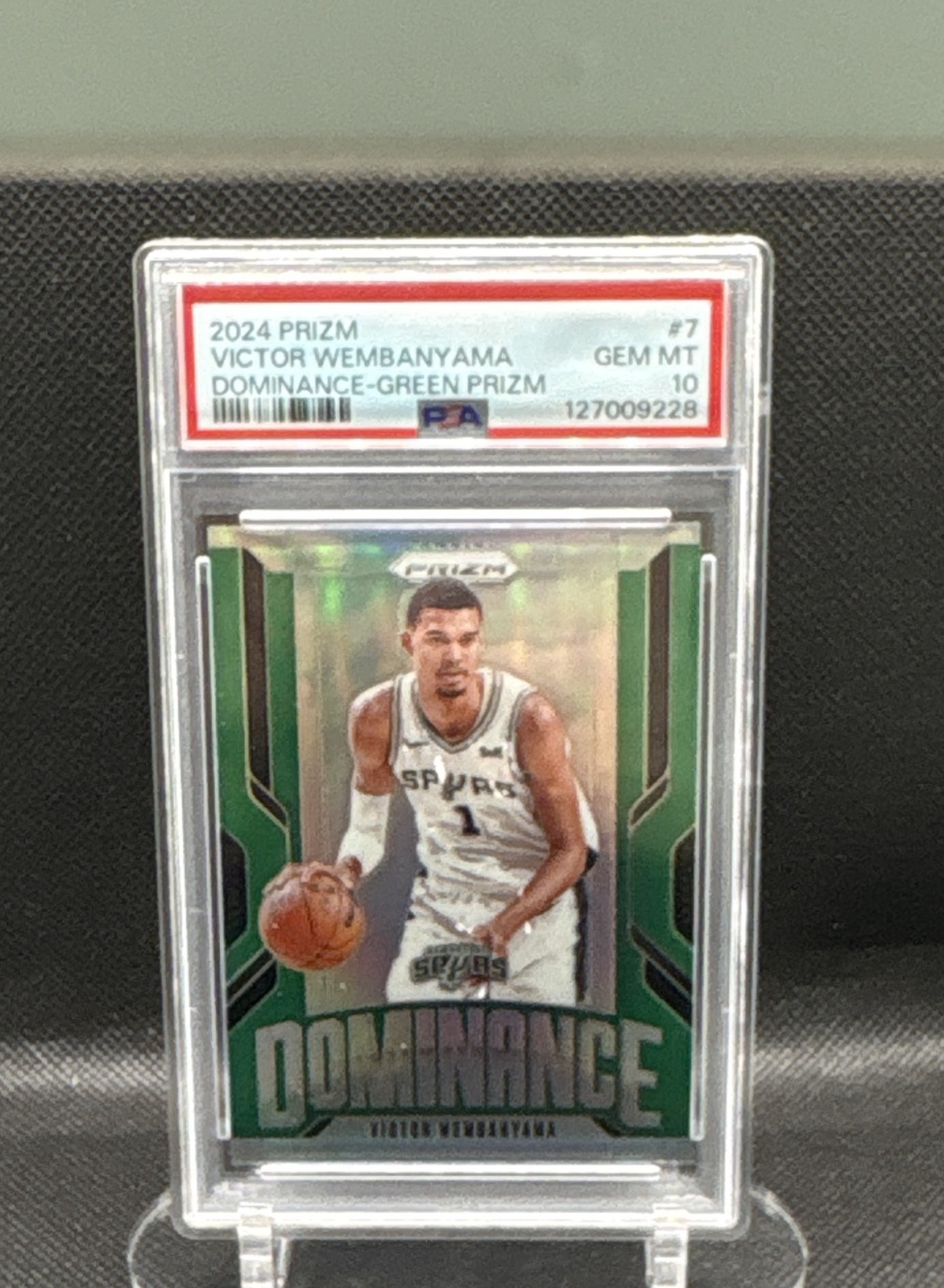 2024-25 Panini Prizm - Dominance Victor Wembanyama #7 Green Prizm 2024-25 Panini Prizm - Dominance Victor Wembanyama #7 Green Prizm