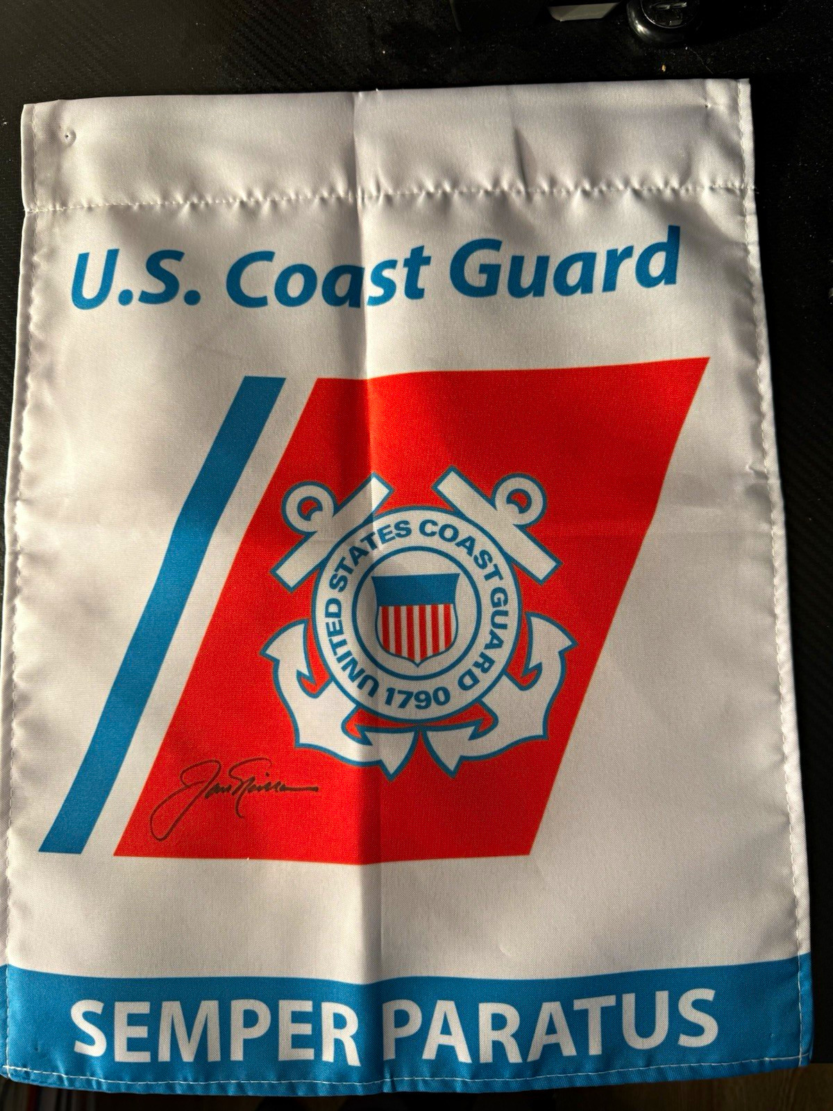 1 of 3 - Jack Nicklaus Autographed U.S. Coast Guard Flag - 17” X 13” 1 of 3 - Jack Nicklaus Autographed U.S. Coast Guard Flag - 17” X 13”