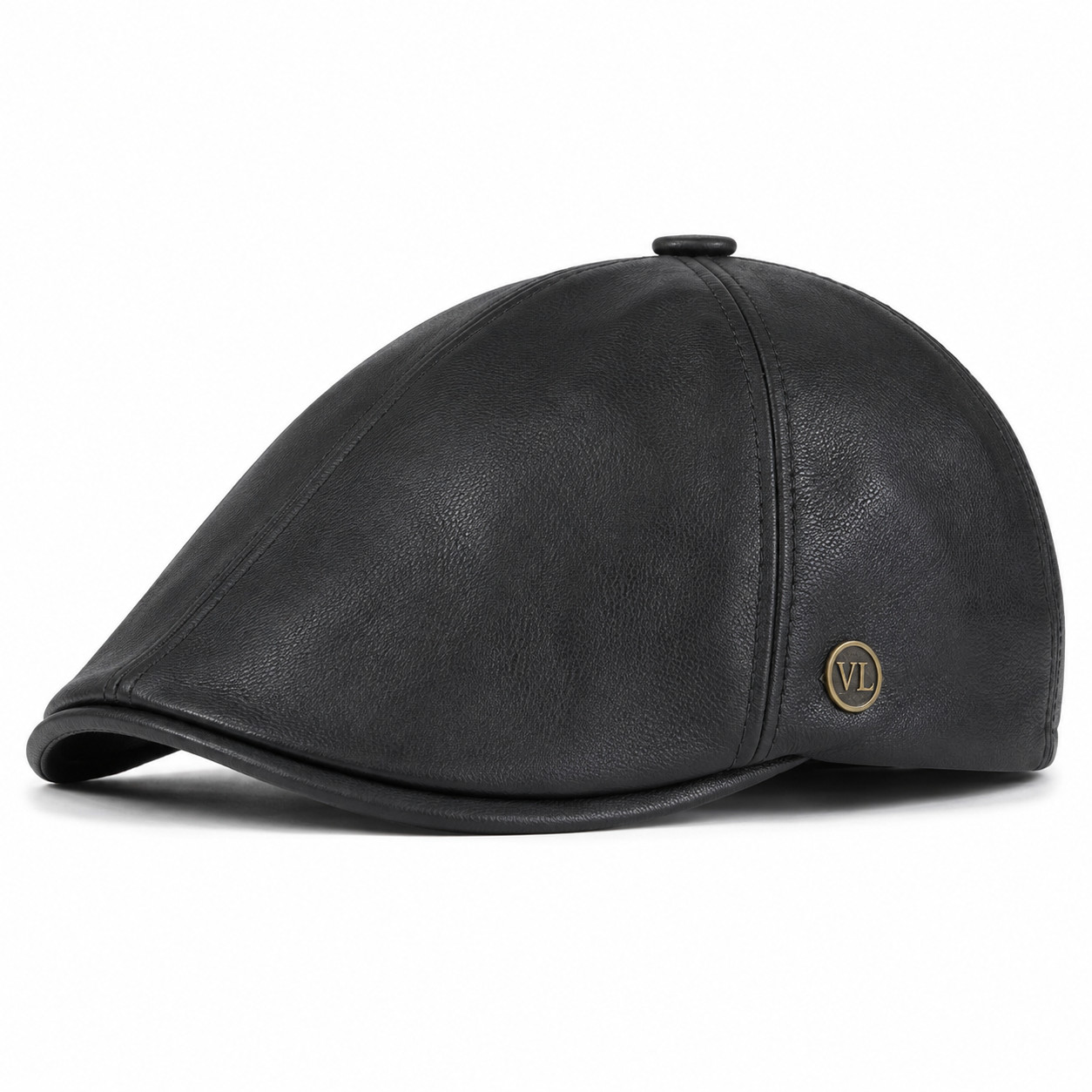 Men\'s Genuine Leather Ivy Newsboy Cap 6 Panel Cabbie Beret Hat Men\'s Genuine Leather Ivy Newsboy Cap 6 Panel Cabbie Beret Hat