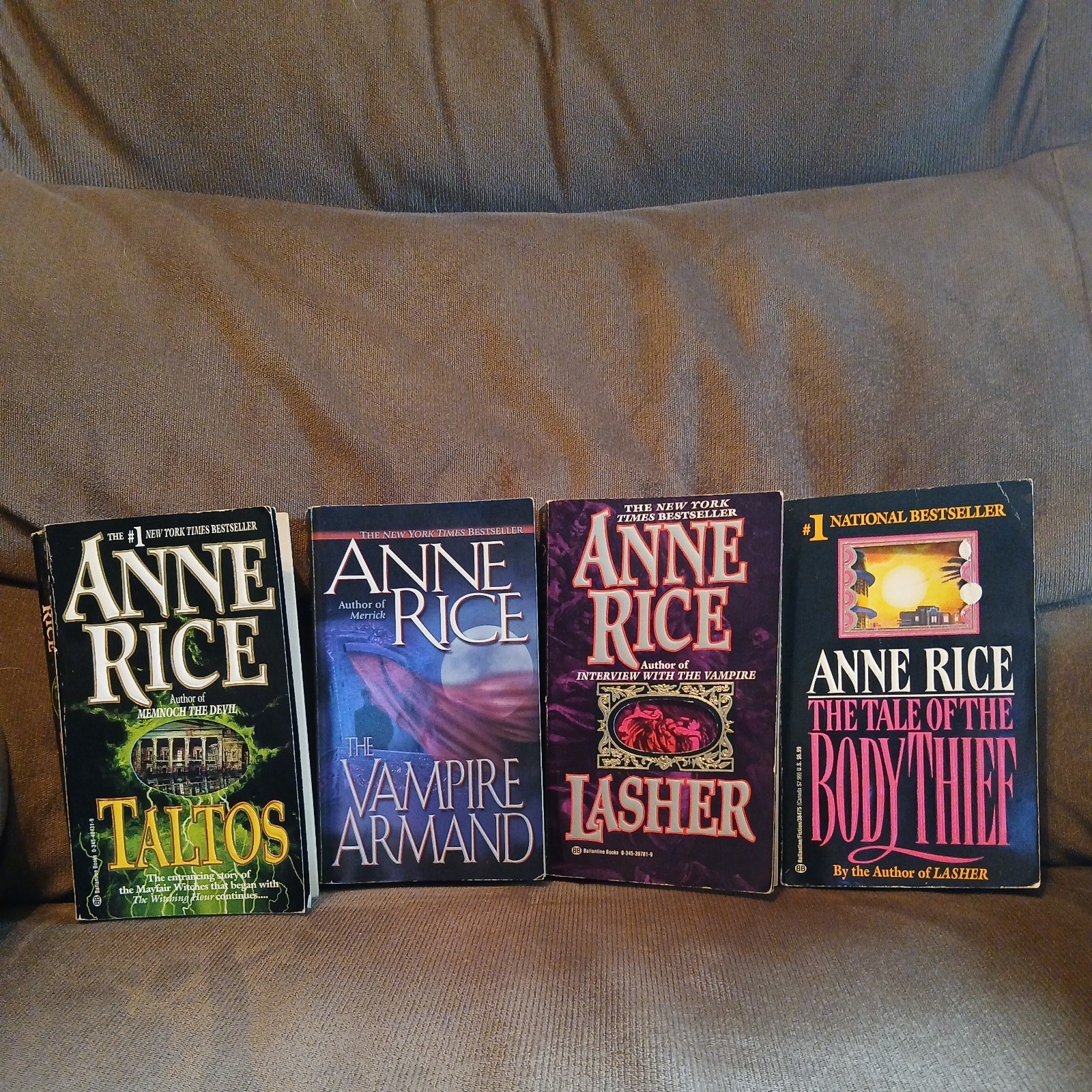 Vintage ANNE RICE Lot 4 Paper Back Novels Taltos Vampire Armand Lasher Body Thf