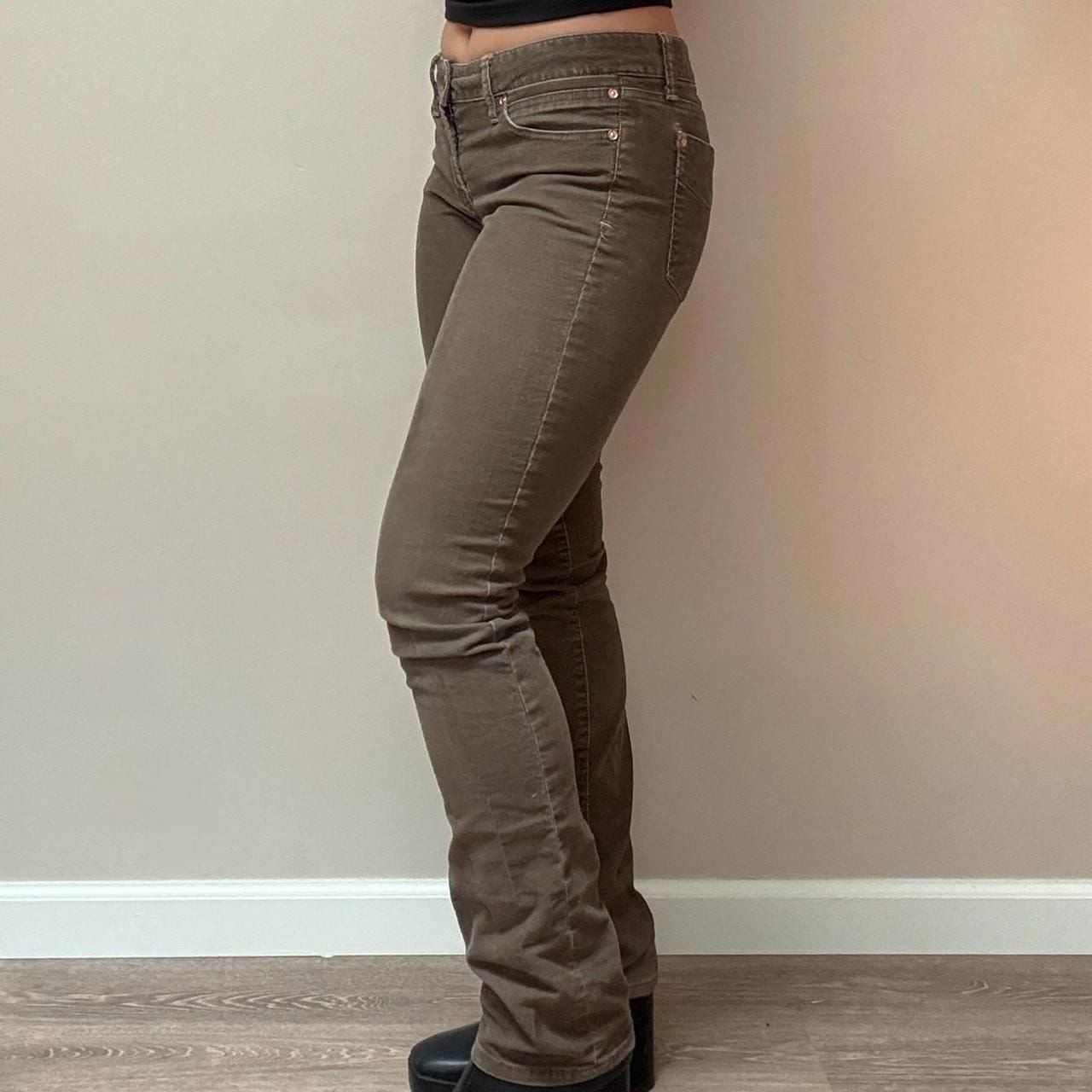 Gap 1969 Real Straight Corduroy Pants Size 27/4 Fawn Brown Y2K