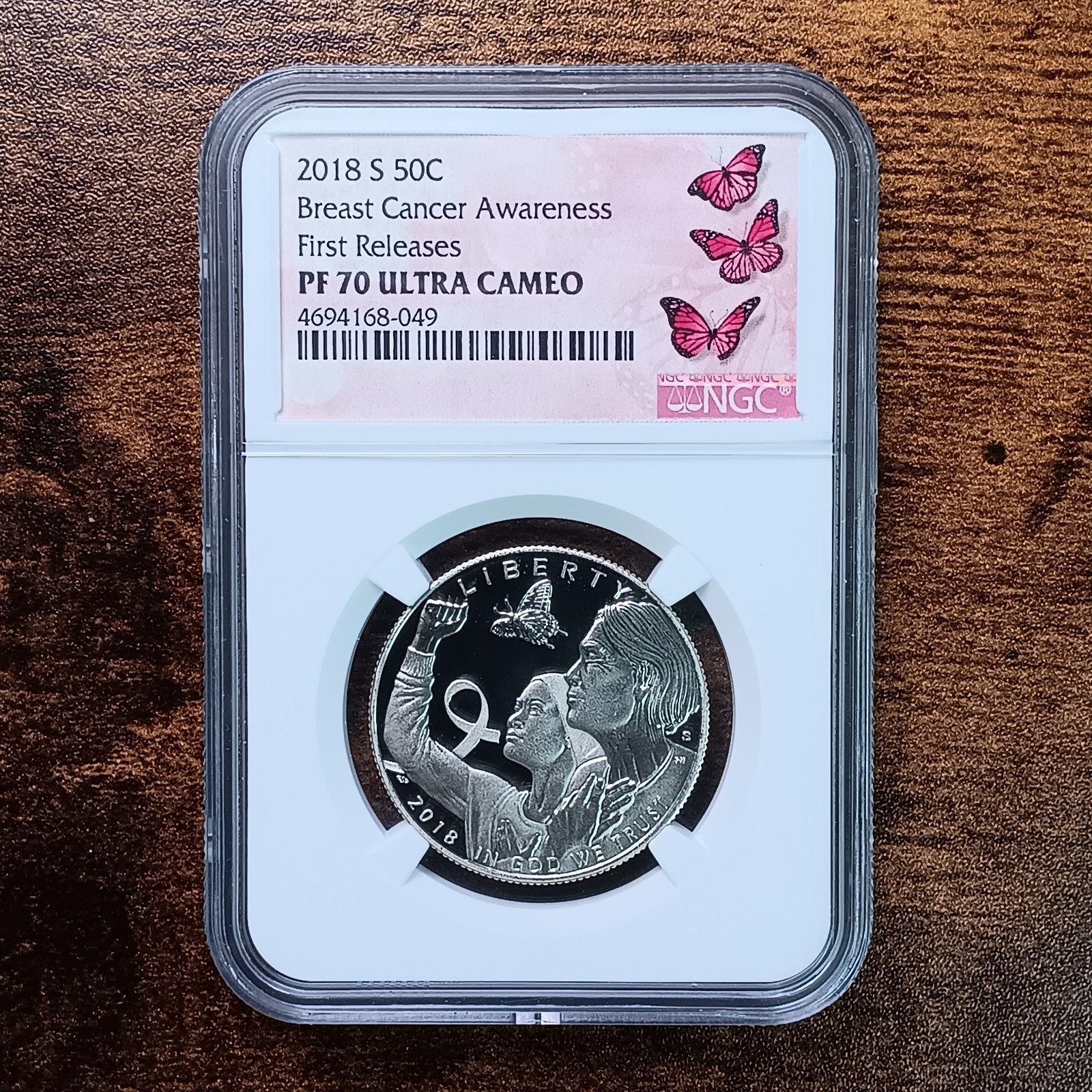 NGC PF70 2018 S Breast Cancer Awareness Half Dollar ULTRA CAMEO - FIRST RELEASE NGC PF70 2018 S Breast Cancer Awareness Half Dollar ULTRA CAMEO - FIRST RELEASE