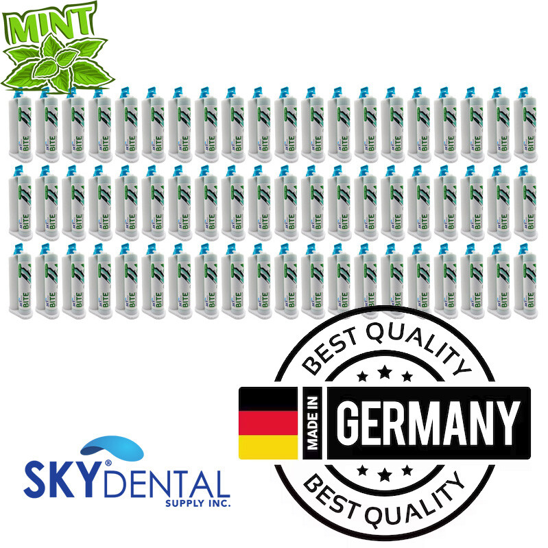 66x50ml Dental Bite Registration Impression Material Fast Regular set Mint