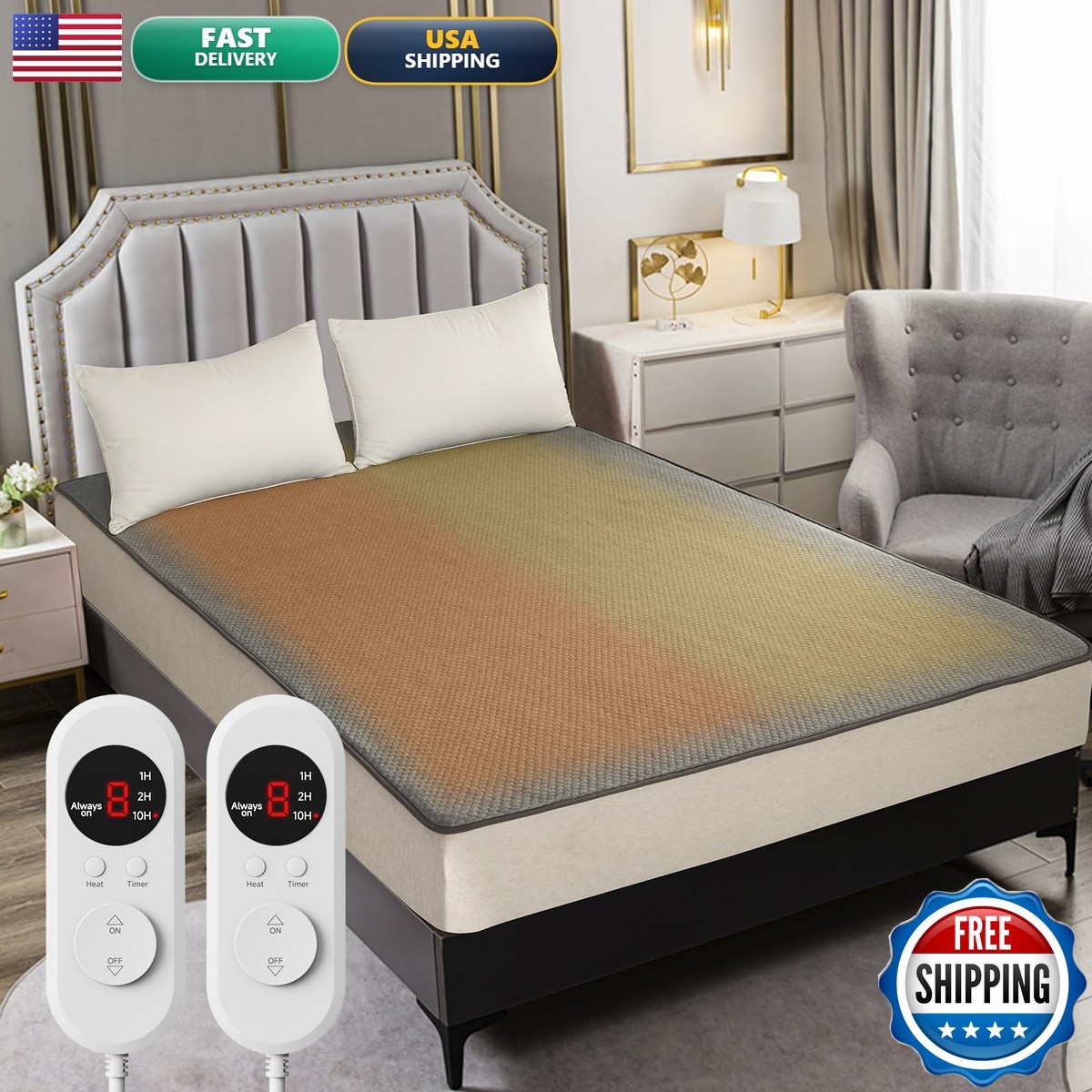 Yueco Heated Mattress Pad - Queen Size(60\ Yueco Heated Mattress Pad - Queen Size(60\