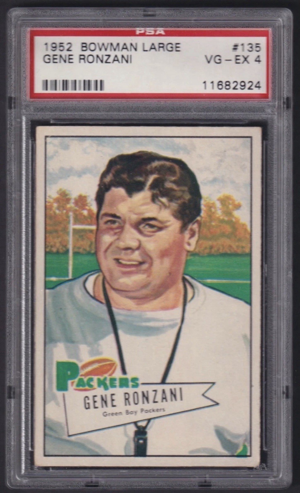 1952 Bowman Large Football #135 Gene Ronzani PSA 4