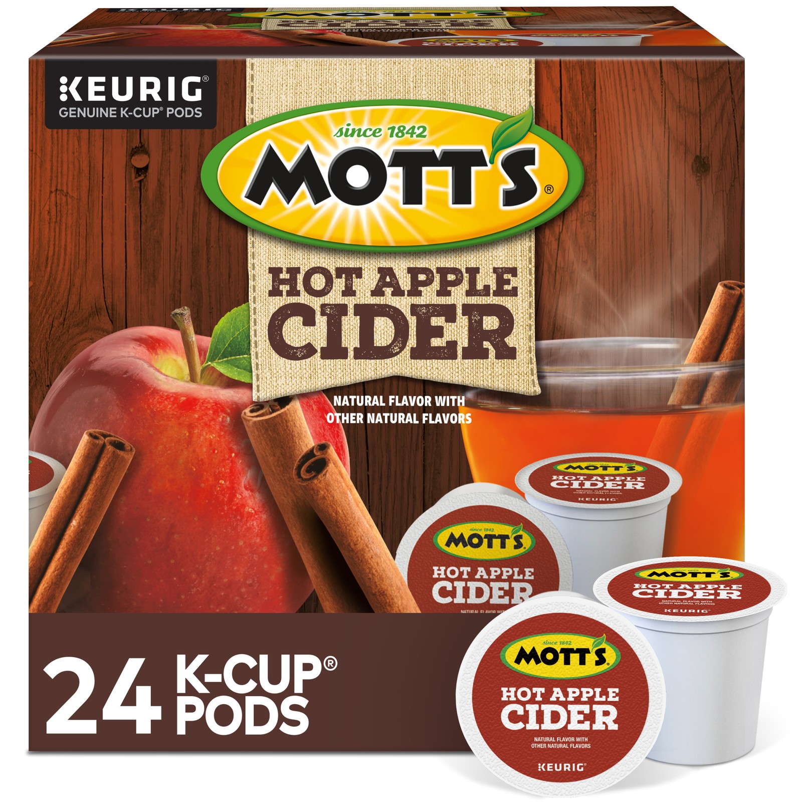 Motts Hot Apple Cider, Keurig K-Cup Pod, 24 Count Motts Hot Apple Cider, Keurig K-Cup Pod, 24 Count