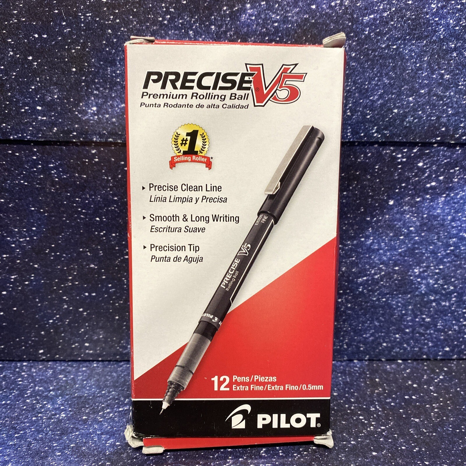 Pilot Precise V5 Stick Rollerball (12 Ct) Pen - Extra Fine Point- Black -