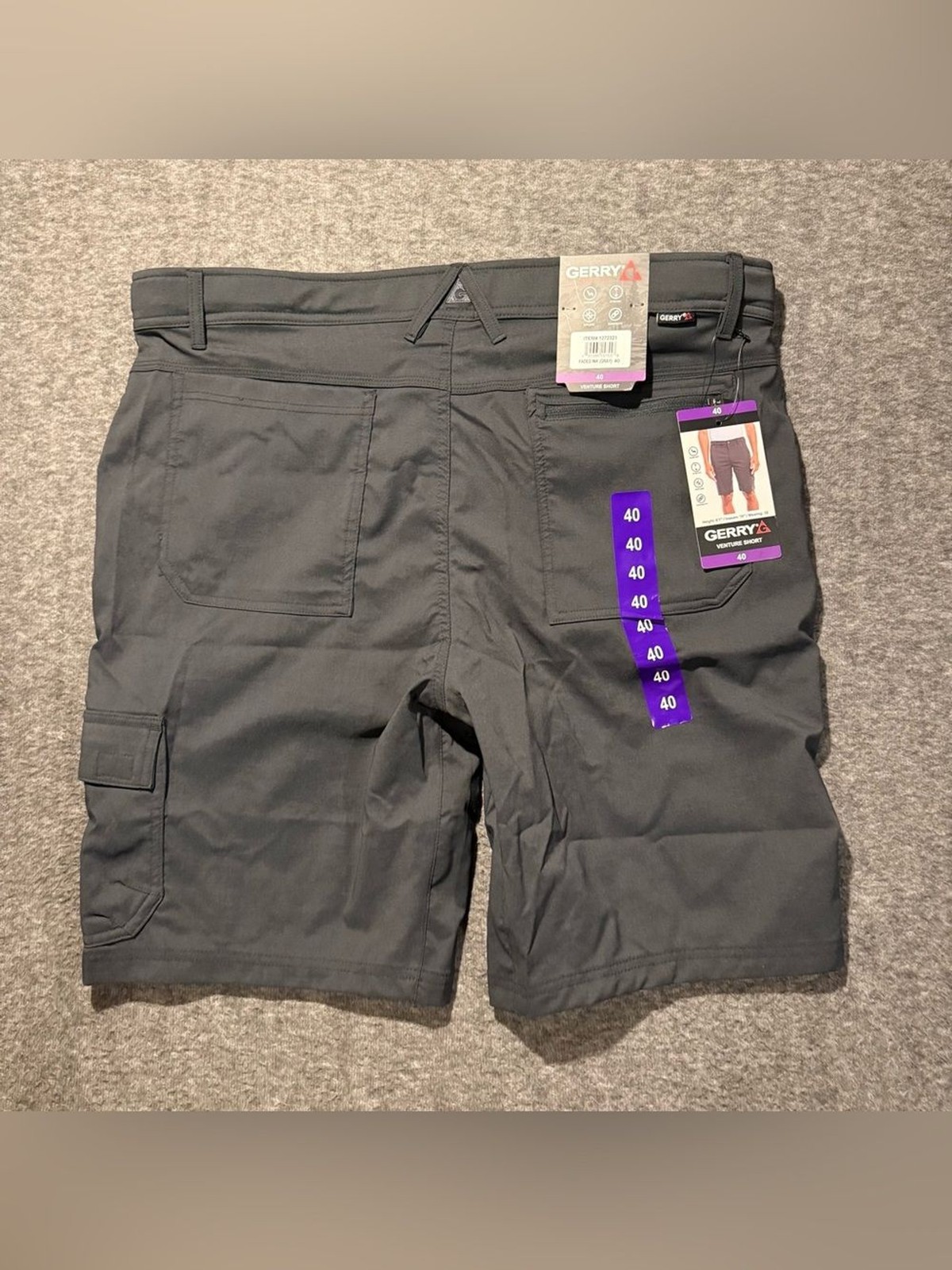 Gerry Venture Cargo Shorts Mens 40 Gray 10\