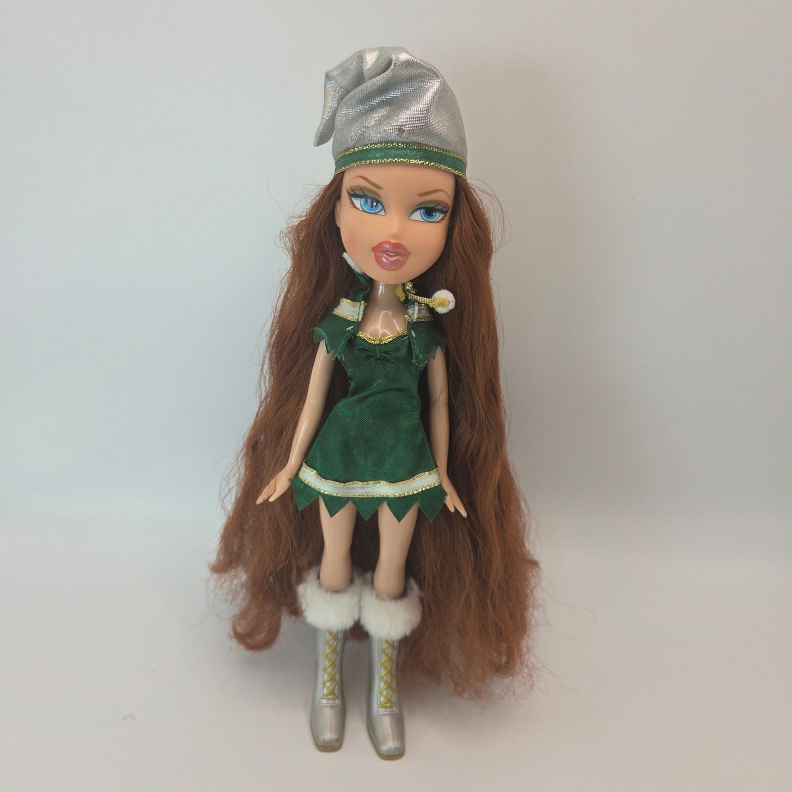 Bratz 2008 Holiday Edition Elf Meygan Doll with Original Outfit + Boots